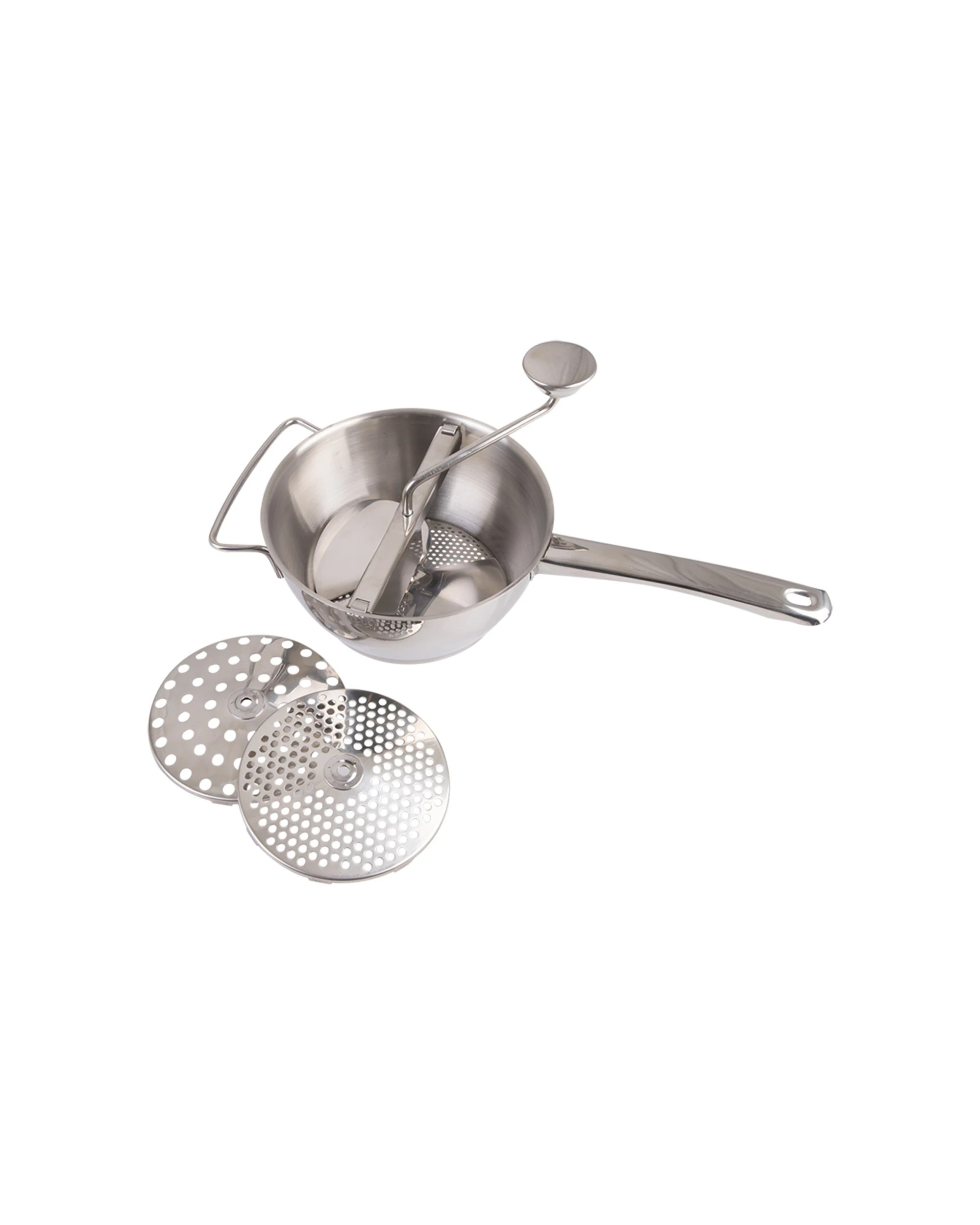 1 Appetito Stainless Steel 20cm Kitchen Food Mill With 3 Discs Strains - Metallic, 1 of 1