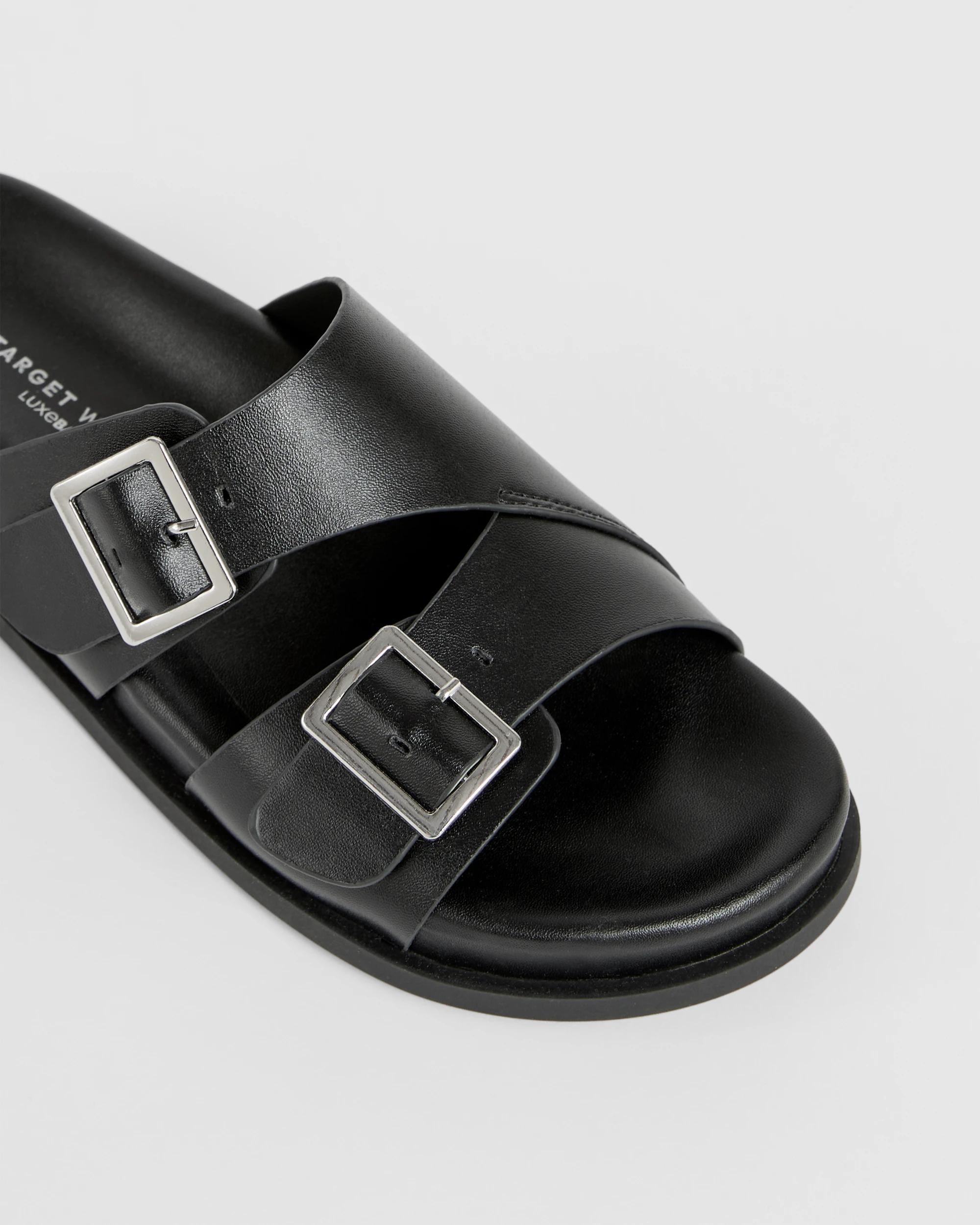 3 Target Woman Cross Over Strap Sandals - Sandy BLACK, 3 of 3