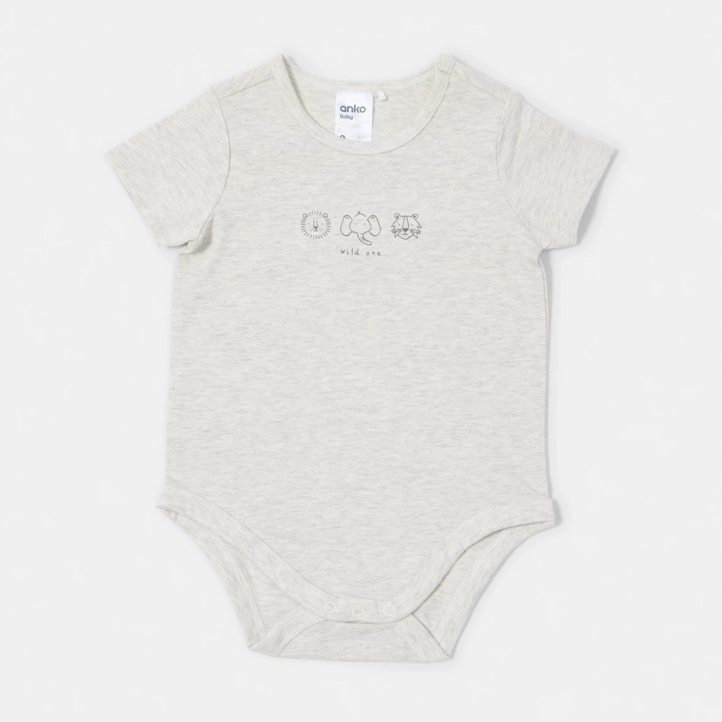 3 3 Pack Short Sleeve Print Bodysuits WILD ONE, 3 of 8