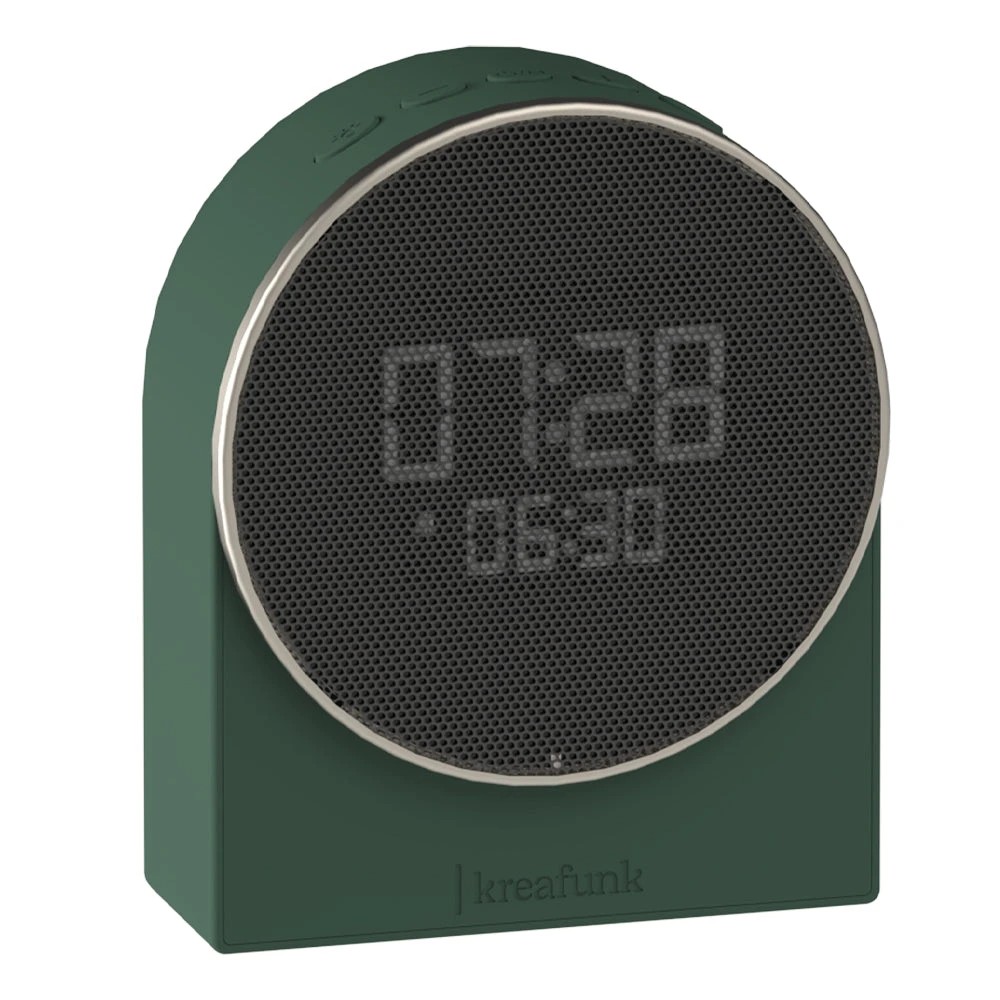 1 Kreafunk Ivy Alarm Clock W/ Bluetooth Speaker - Nordic Green - Green, 1 of 3