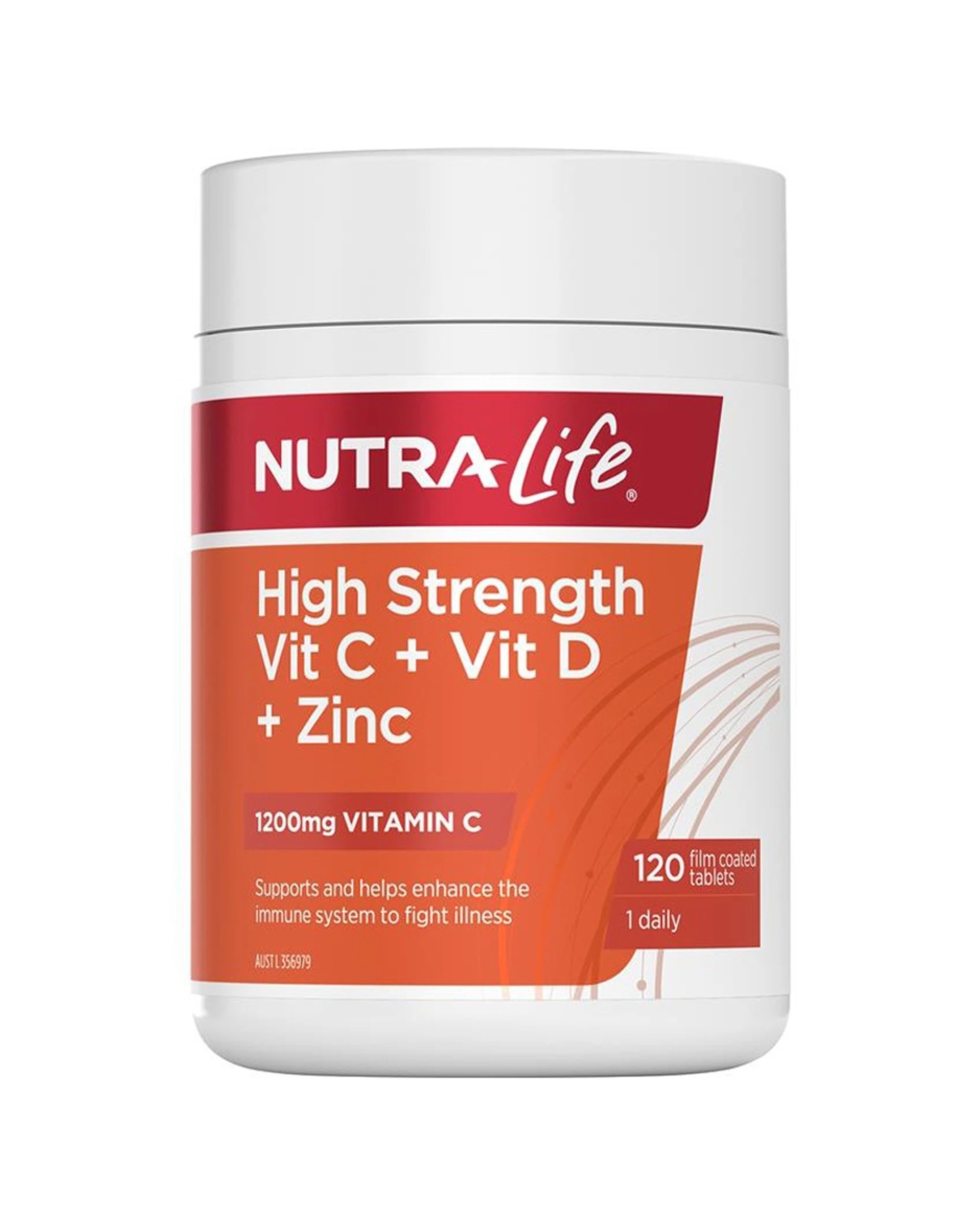 1 Nutra-Life 120pc Vitamin C & D Chewables Tablets High Strength Immune Support - White, 1 of 2