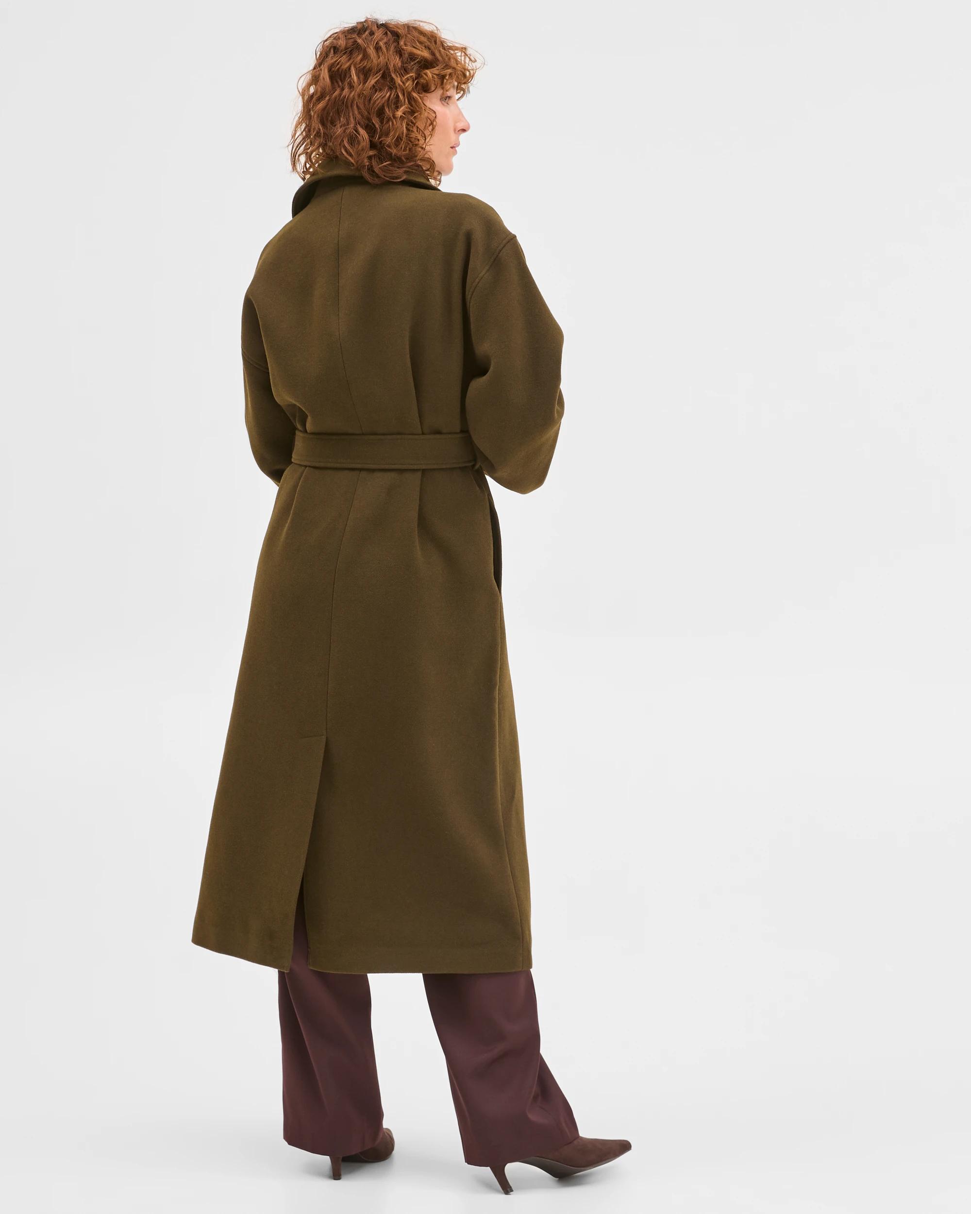 7 Preview Wrap Belted Coat DARK OLIVE, 7 of 10