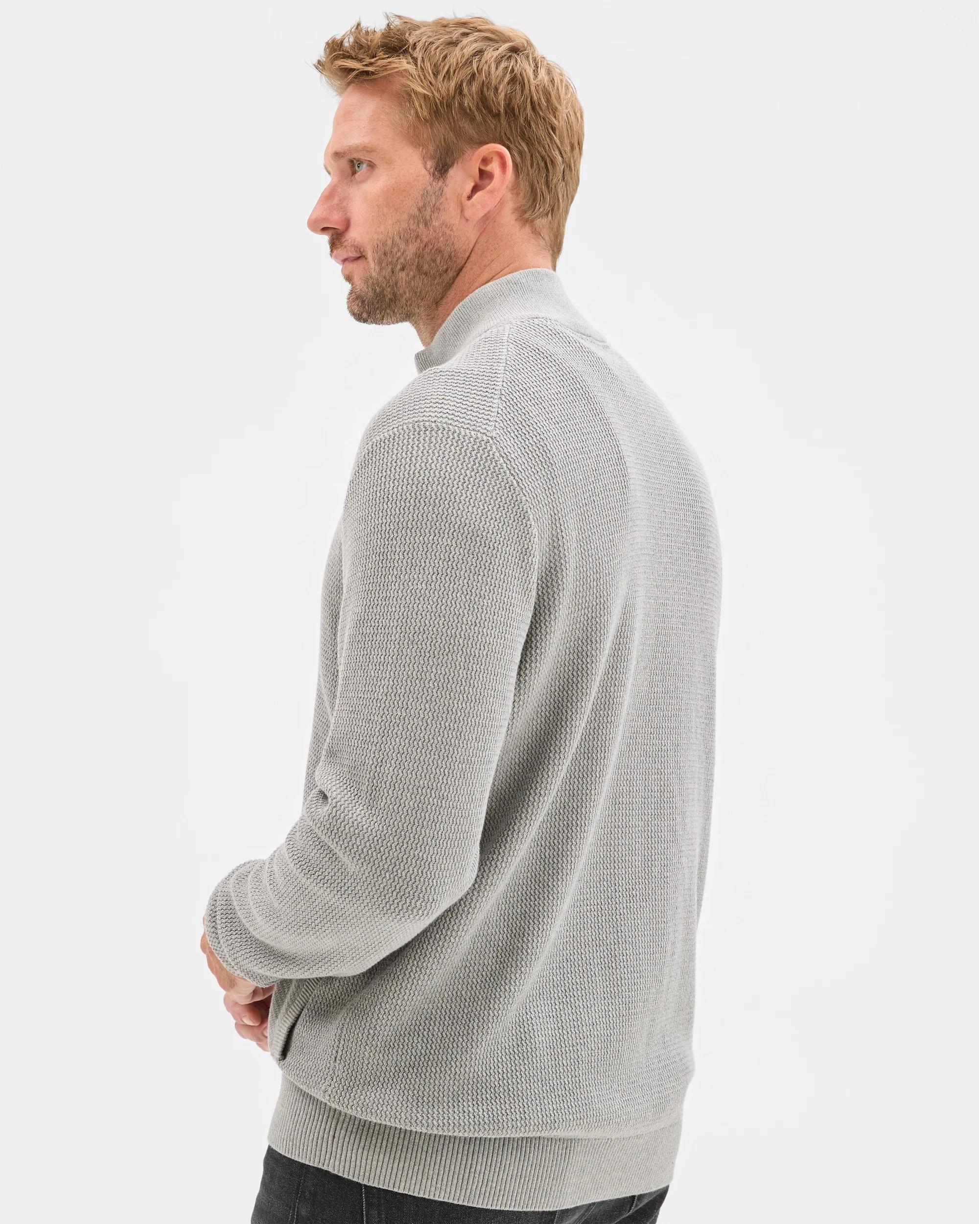 5 Target Man Australian Cotton Zip Through Knit Jumper LIGHT GREY, 5 of 6