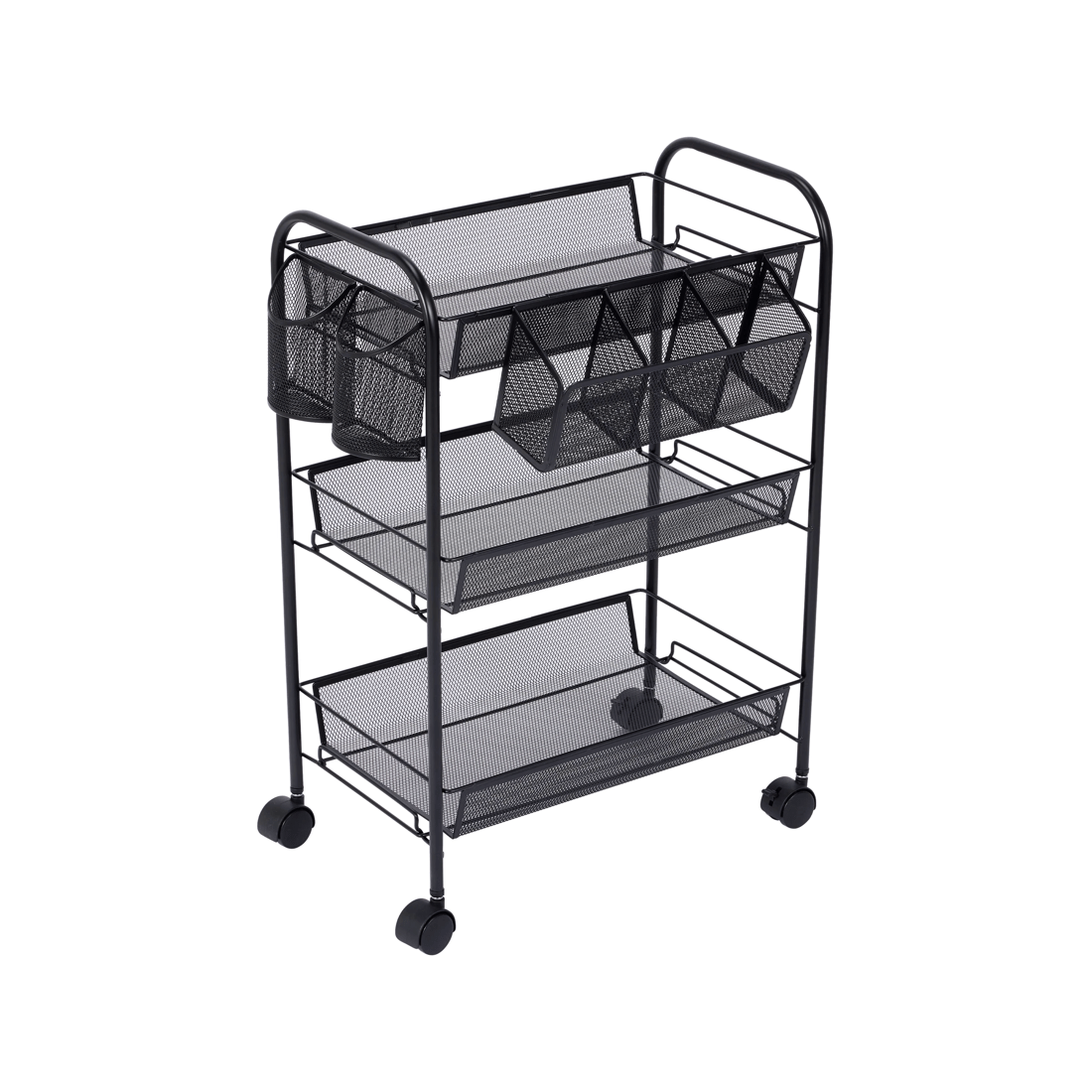 6 3 Tier Metal Trolley - Black, 6 of 9