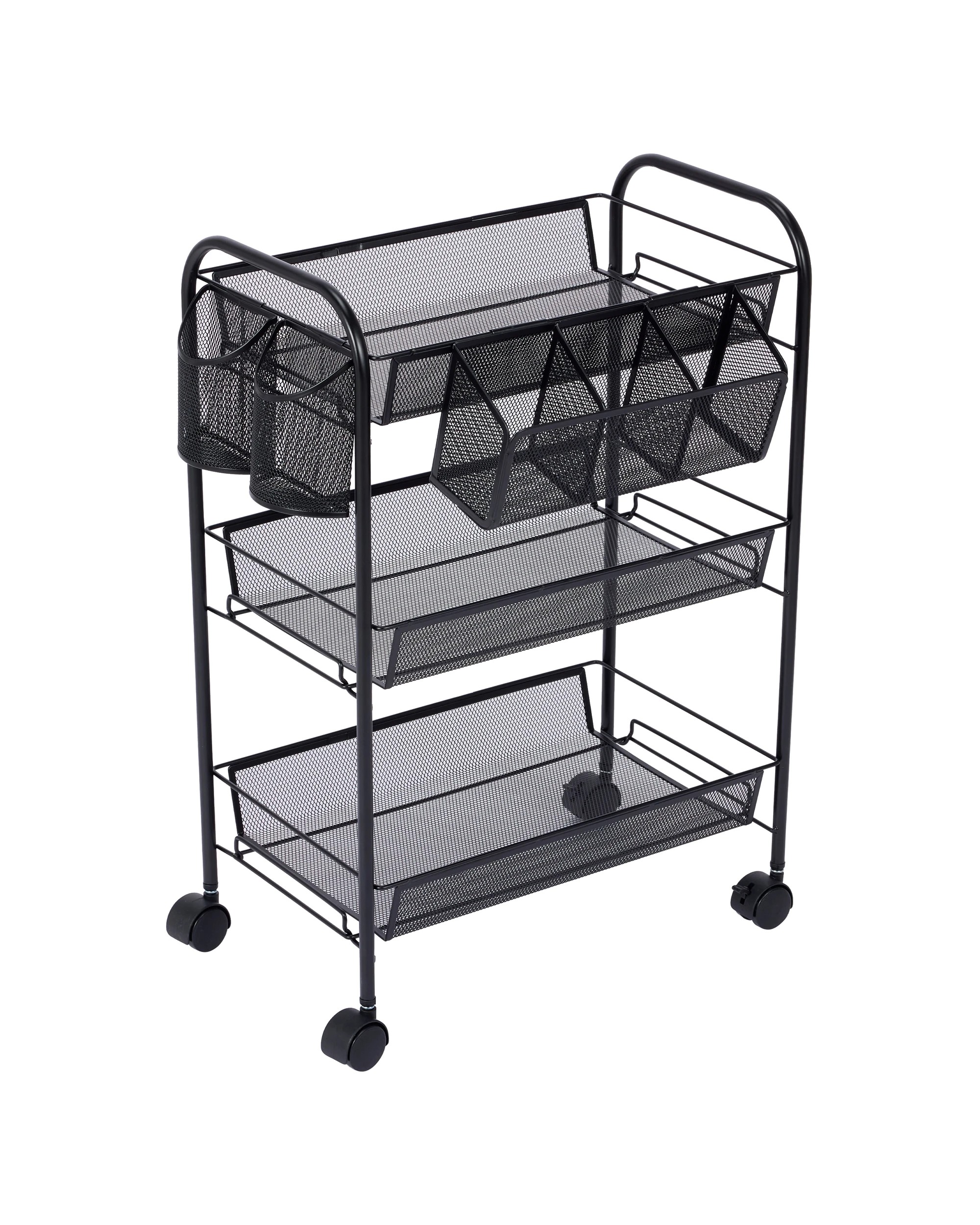6 3 Tier Metal Trolley - Black, 6 of 9