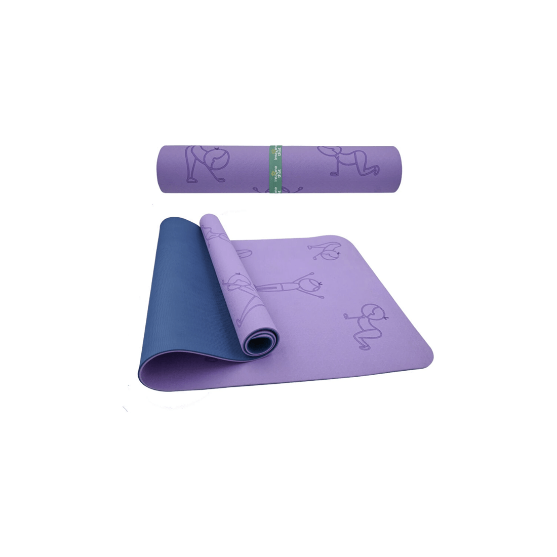 2 Imagine That Sun Salutation Eco Fitness Exercise Yoga Mat 150x61cm 3 Years - Purple, 2 of 2