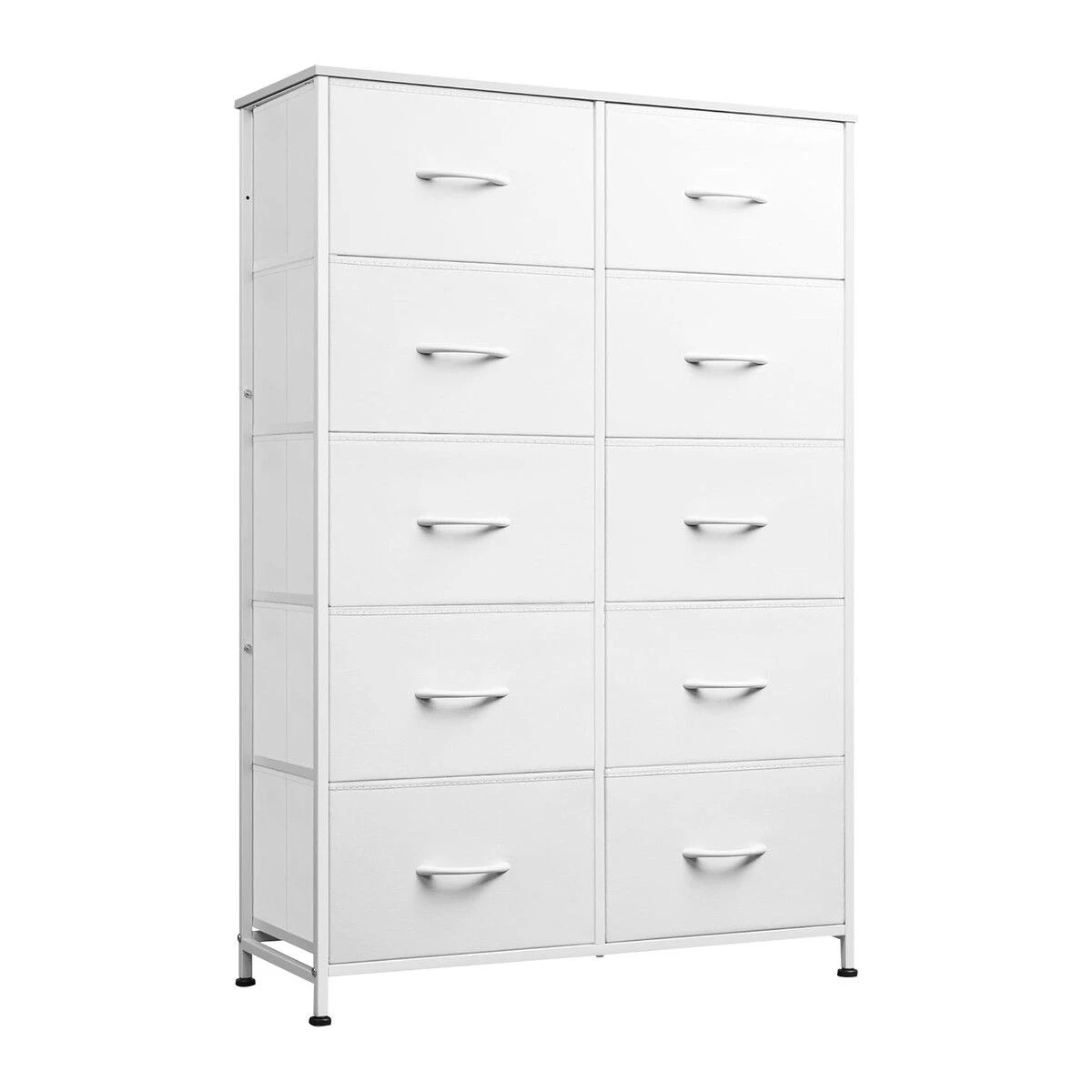 1 LUXSUITE Chest of 10 Drawers Double Dressers Tallboy White, 1 of 3