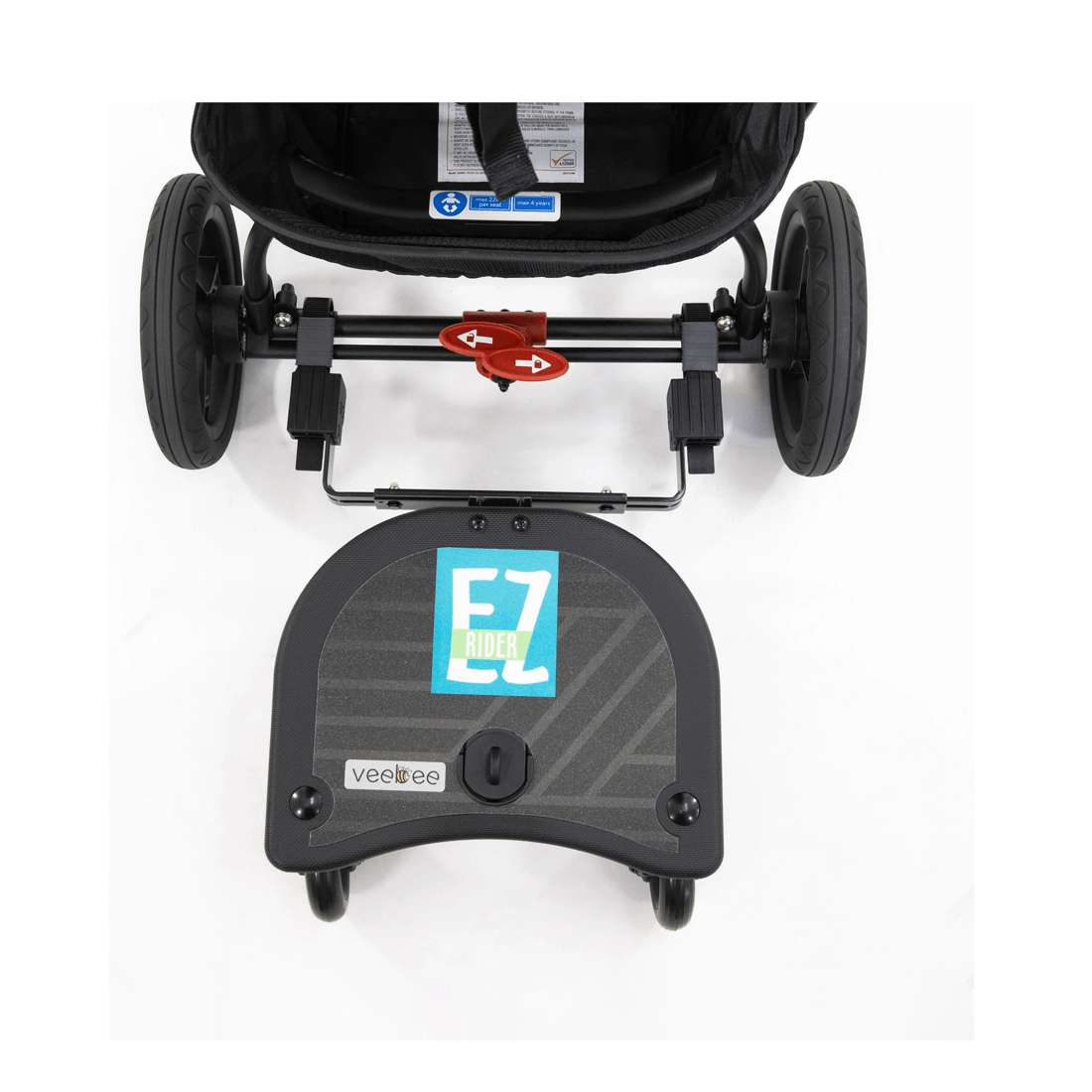4 Vee Bee Ez Rider Stand Sit Toddler Tandem Seat Board Connector For Stroller Pram
 - Black, 4 of 9