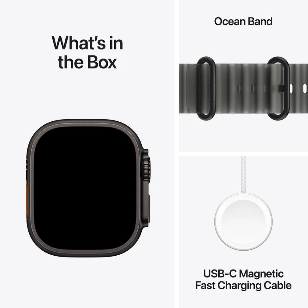 8 Apple Watch Ultra 4 Black Titanium 49mm Ocean Band, 8 of 9