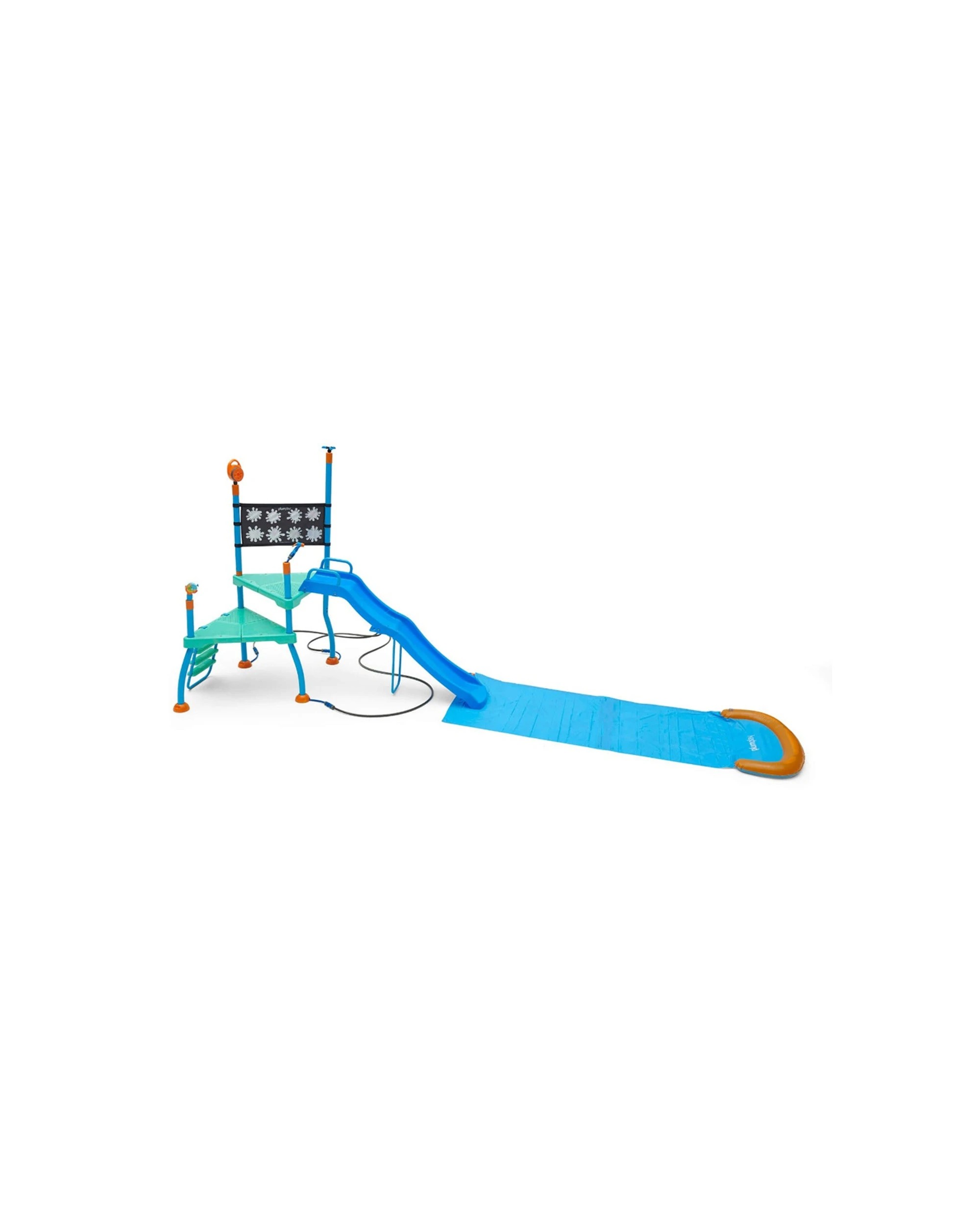 3 Plum Play Au Water Park Shower Tower With Slide And Sprinklers For Kids - Blue, 3 of 9