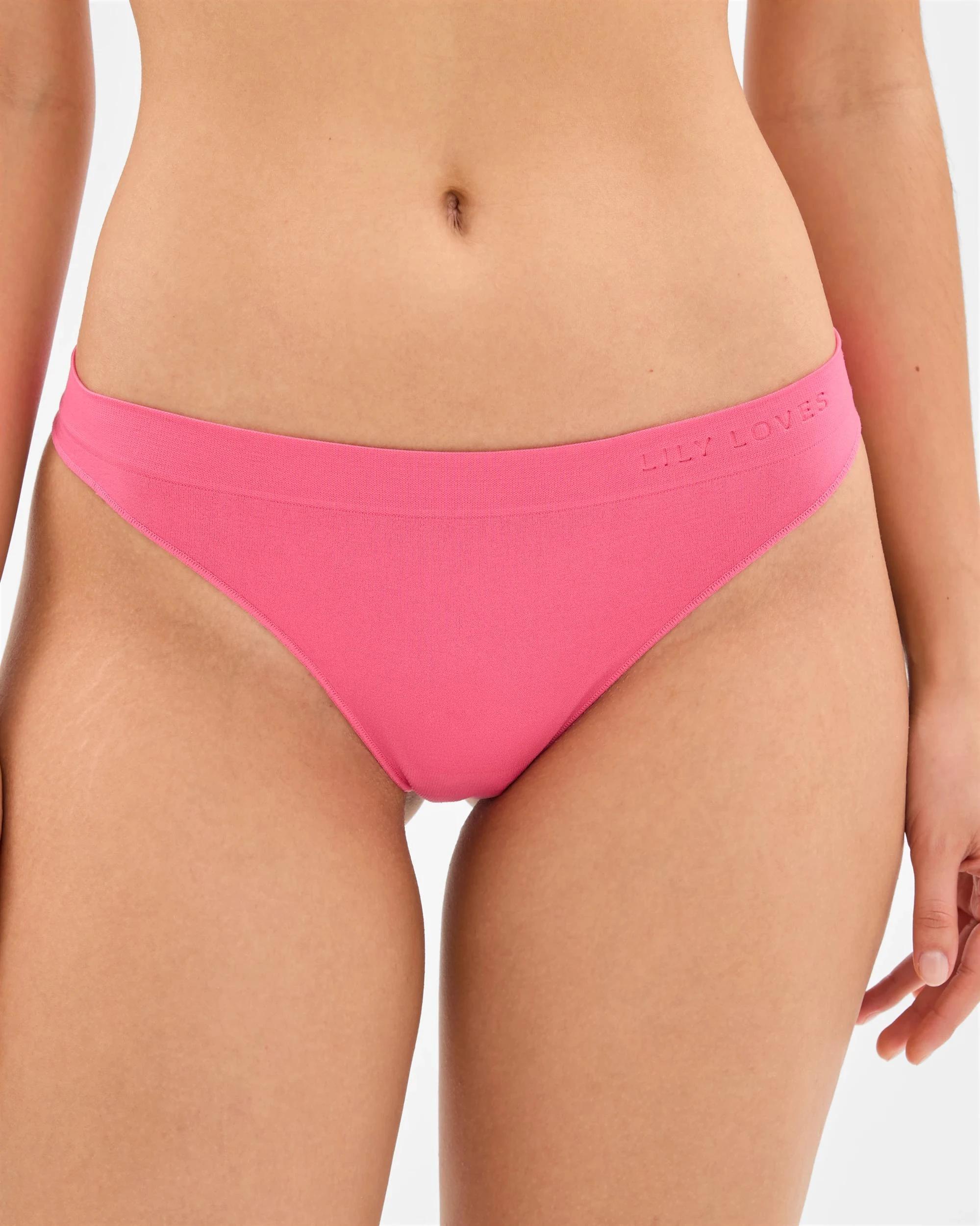 2 Lily Loves 2 Pack Seamfree Embossed G-String Briefs DOVE/CAMEO, 2 of 3