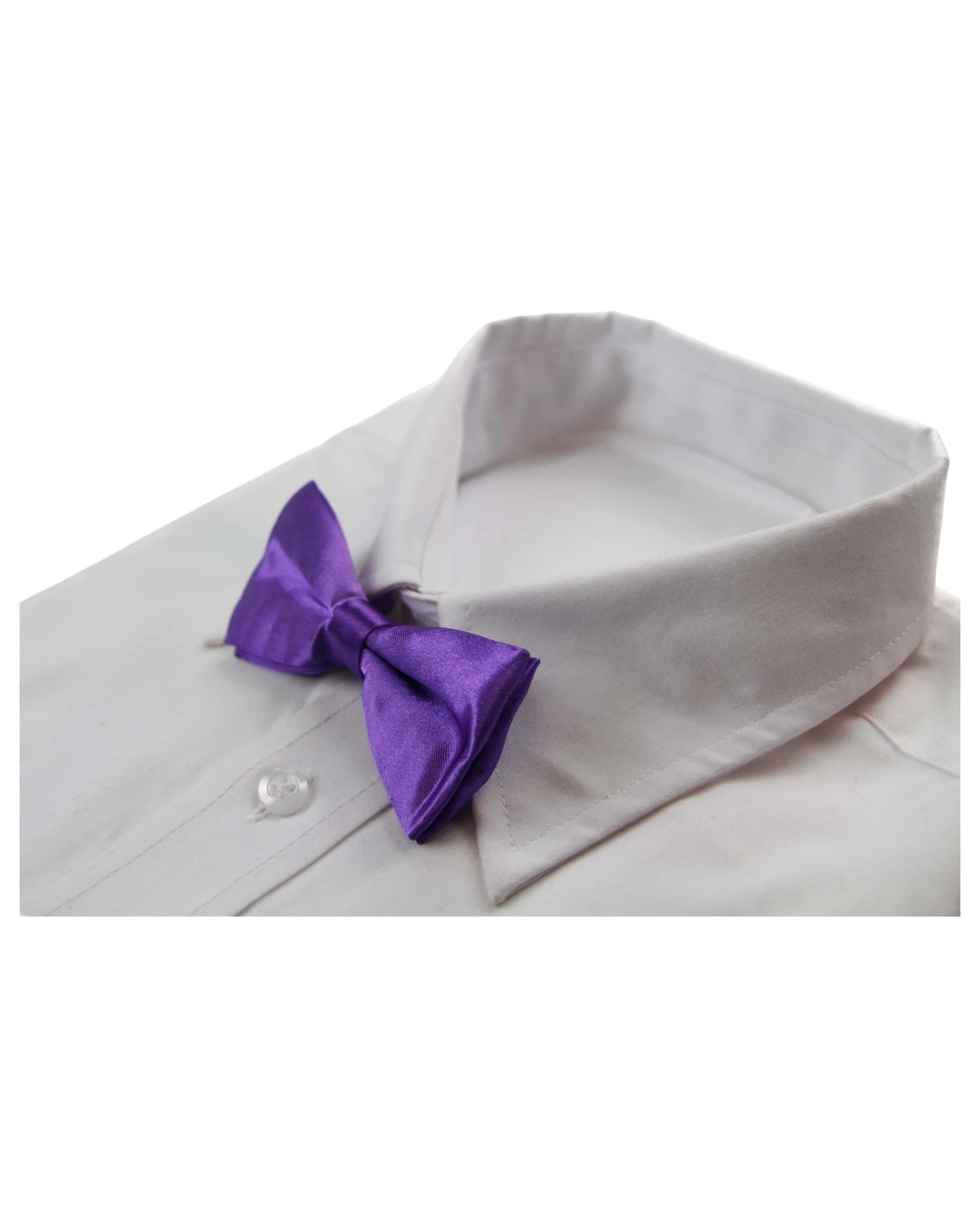 1 Zasel Boys Purple Plain Bow Tie, 1 of 3