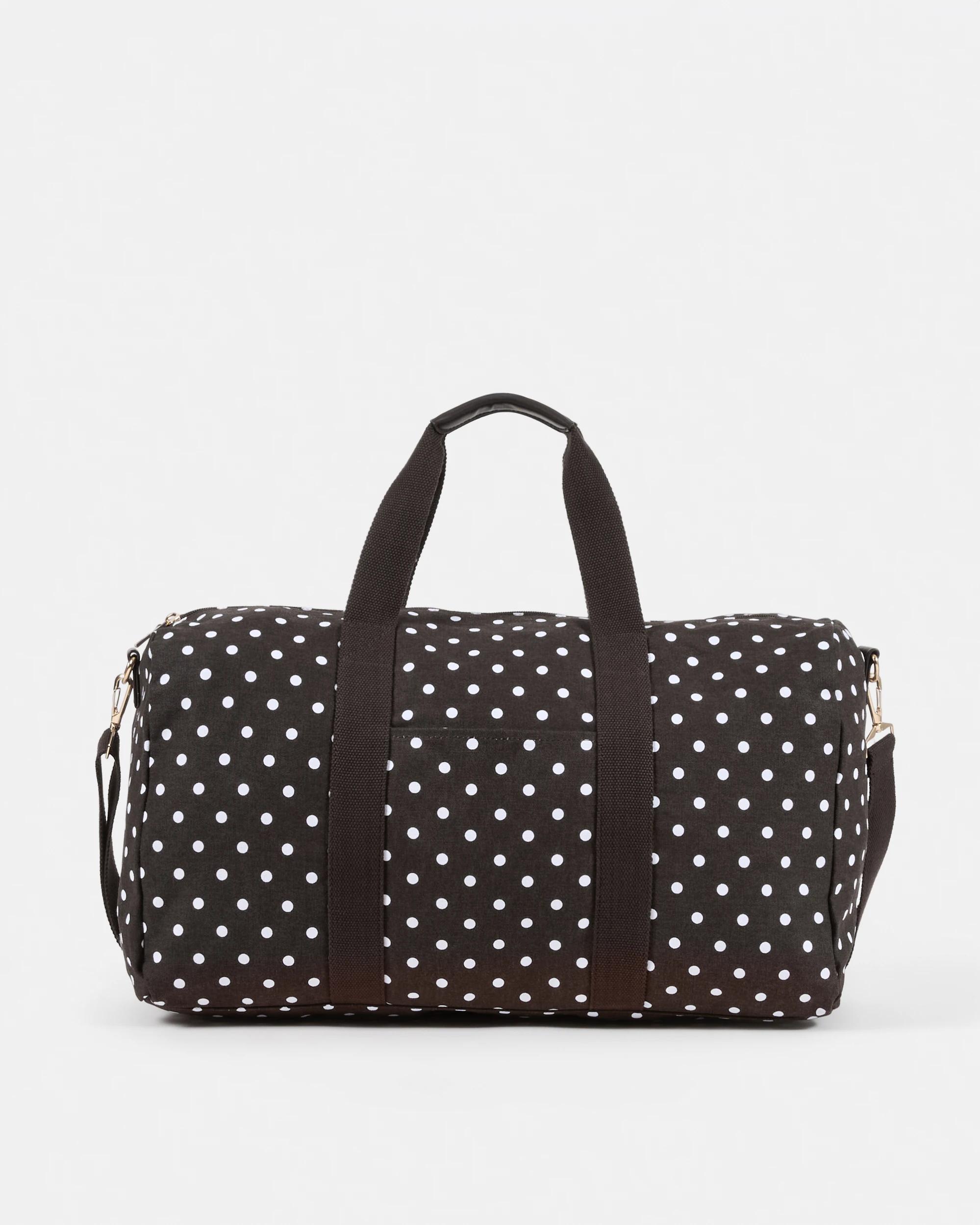 1 Canvas Weekender Bag Choc Spot, 1 of 6