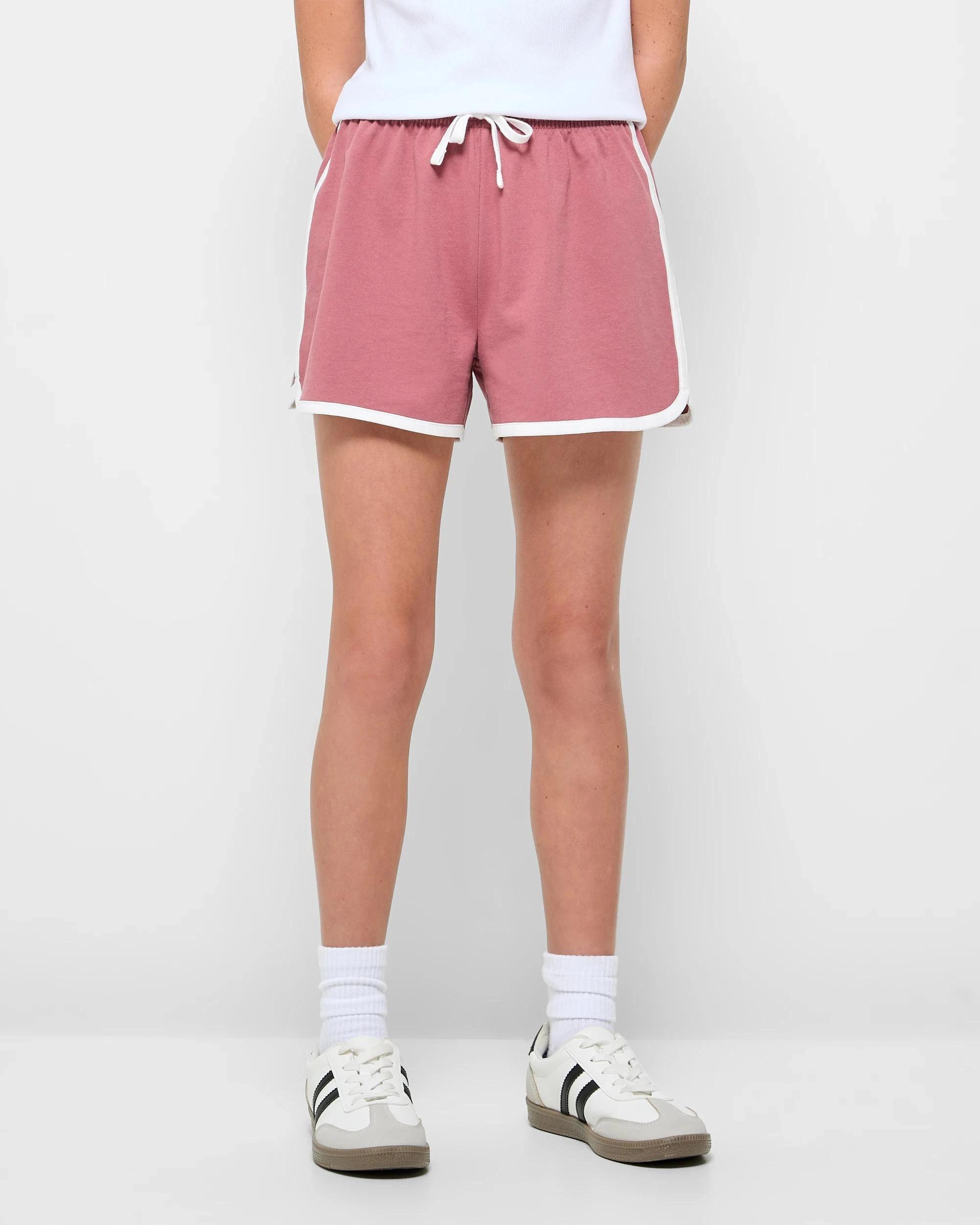 1 Target Australian Cotton Blend Dolphin Hem Shorts PLUM, 1 of 6