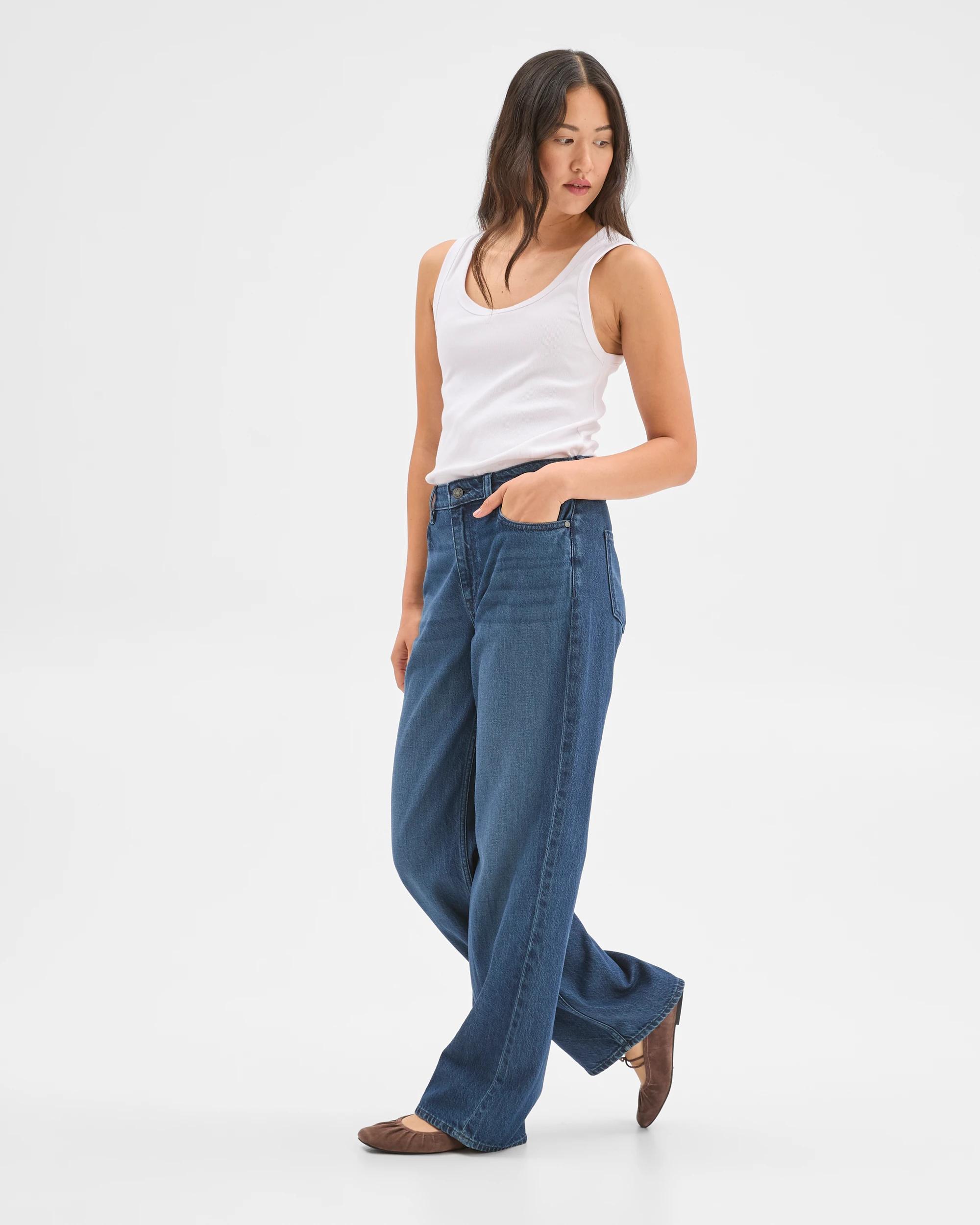 5 Target Woman Wide Leg Loose Fit Denim Jeans - Imogen MOONLIGHT, 5 of 6