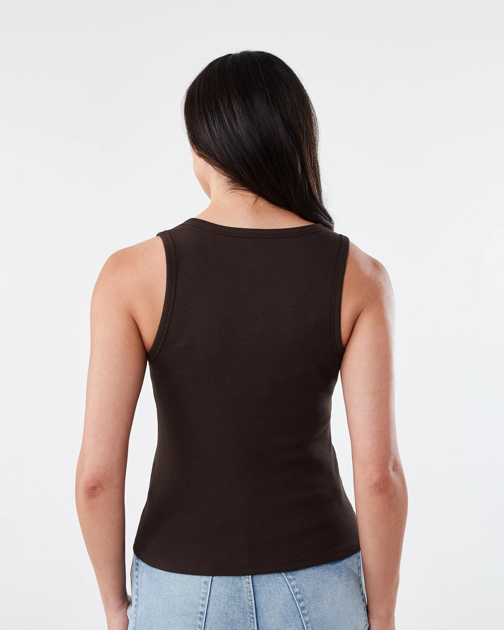 3 Sleeveless Rib Tank Melt Brown, 3 of 5