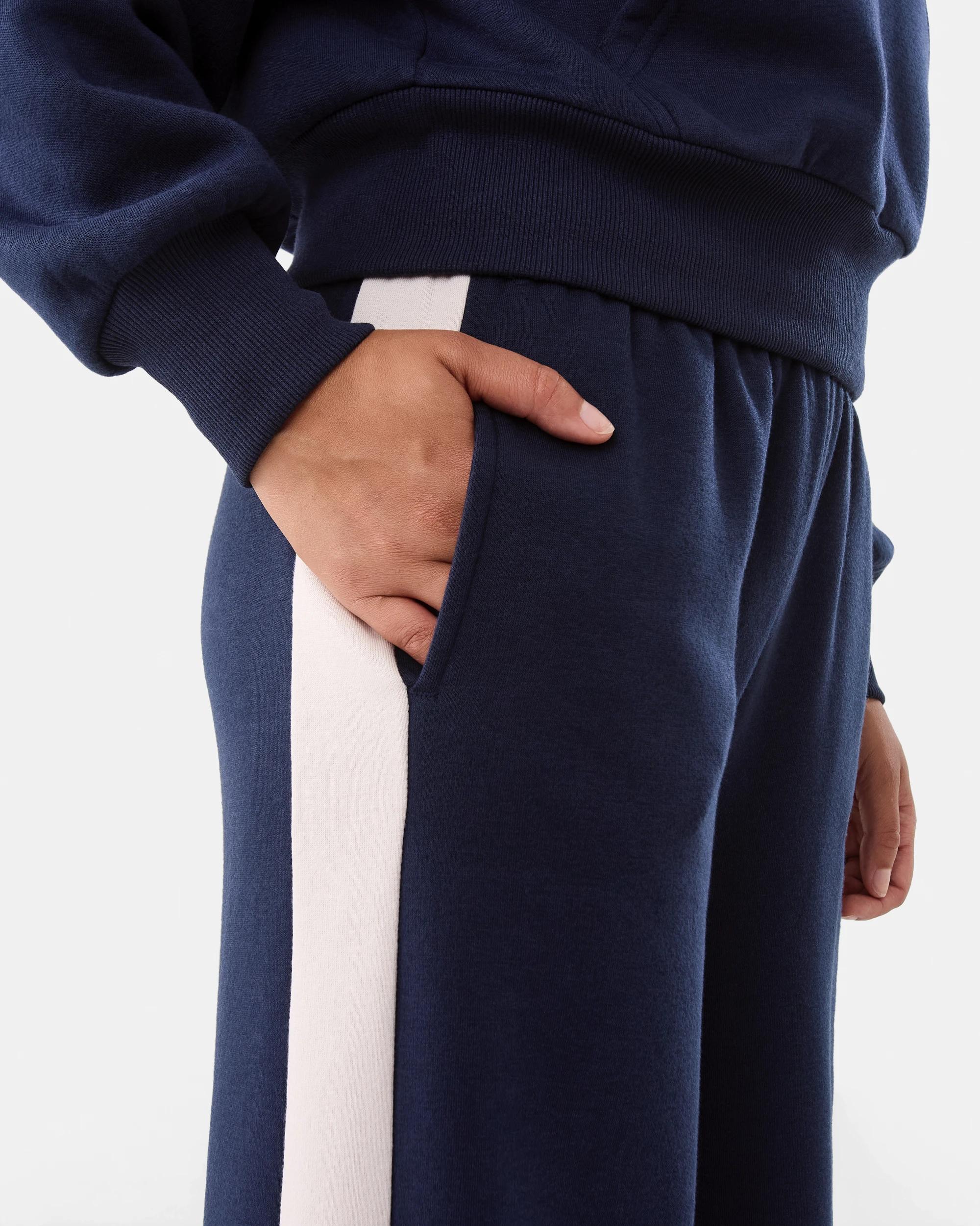 7 Everlast Womens Panel Wide Leg Trackpants Mood Indgo, 7 of 9