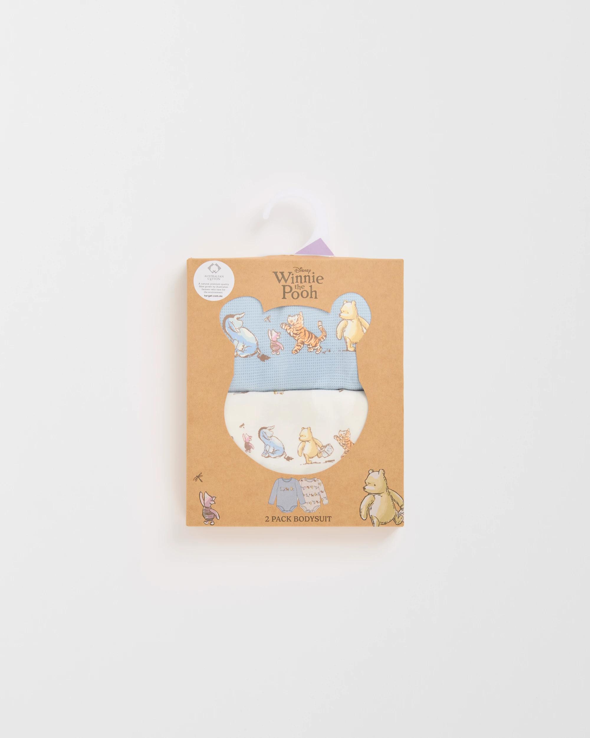 5 Disney Winnie The Pooh Australian Cotton 2 Pack Baby Bodysuits WINNIE, 5 of 5