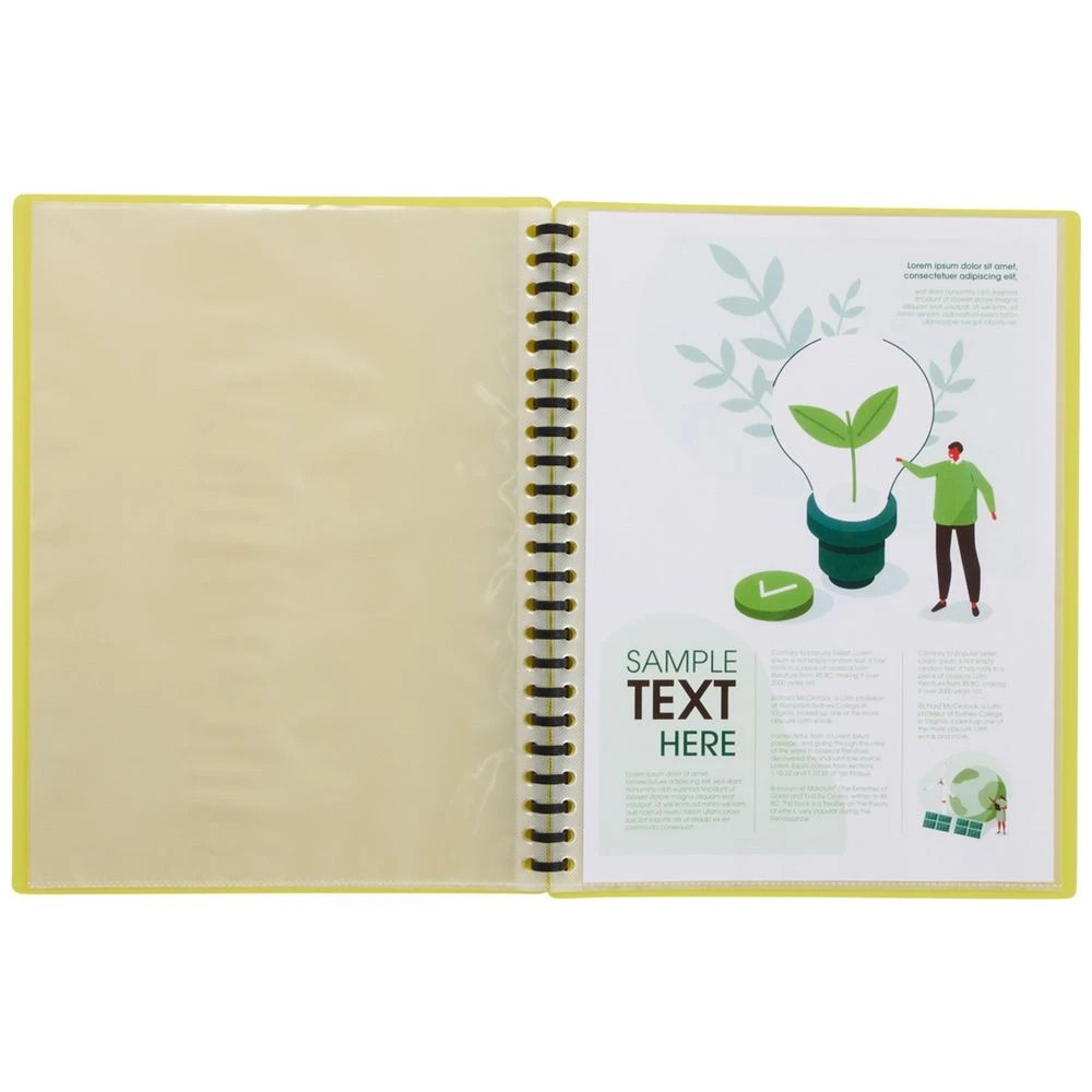 5 JB Rec A4 Refillable Display Book 20 Pockets Yellow, 5 of 5