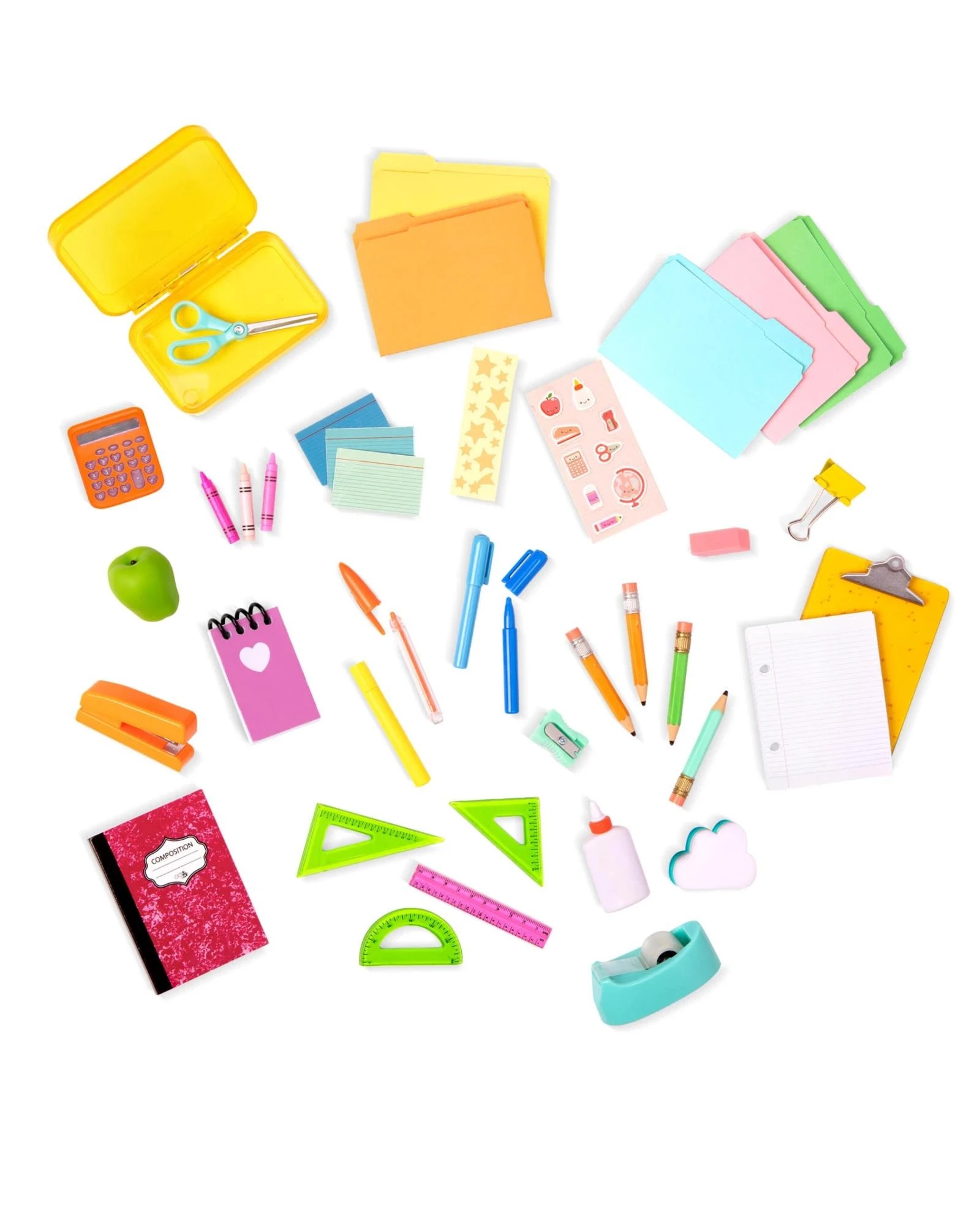 6 Our Generation Flying Colours School Desk & Supplies Set for 18-inch Dolls - Multi, 6 of 7