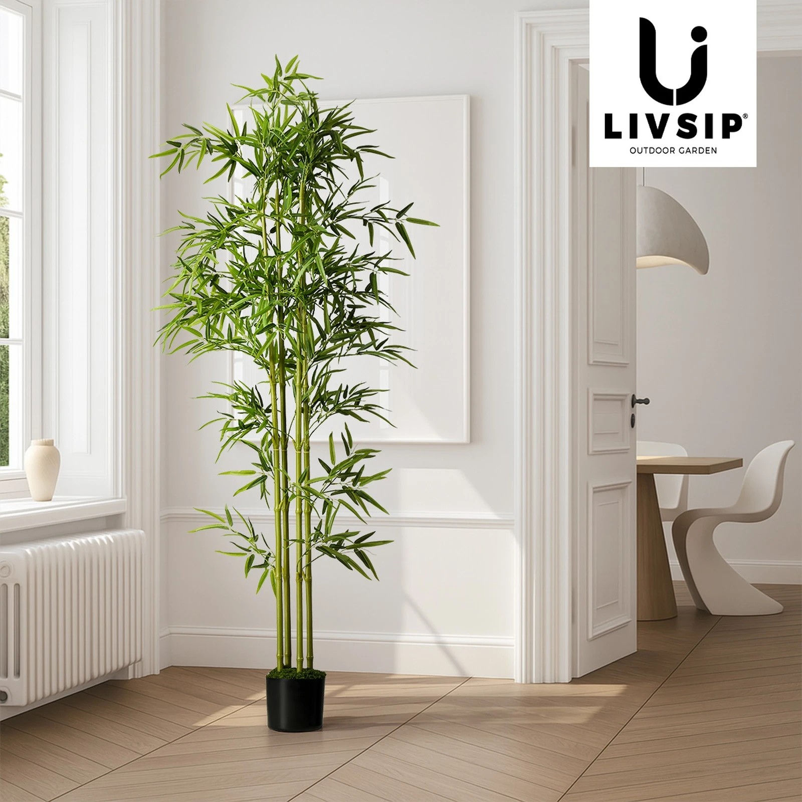 6 Livsip 180cm Artificial Bamboo Tree Faux Potted Plant - Green, 6 of 10