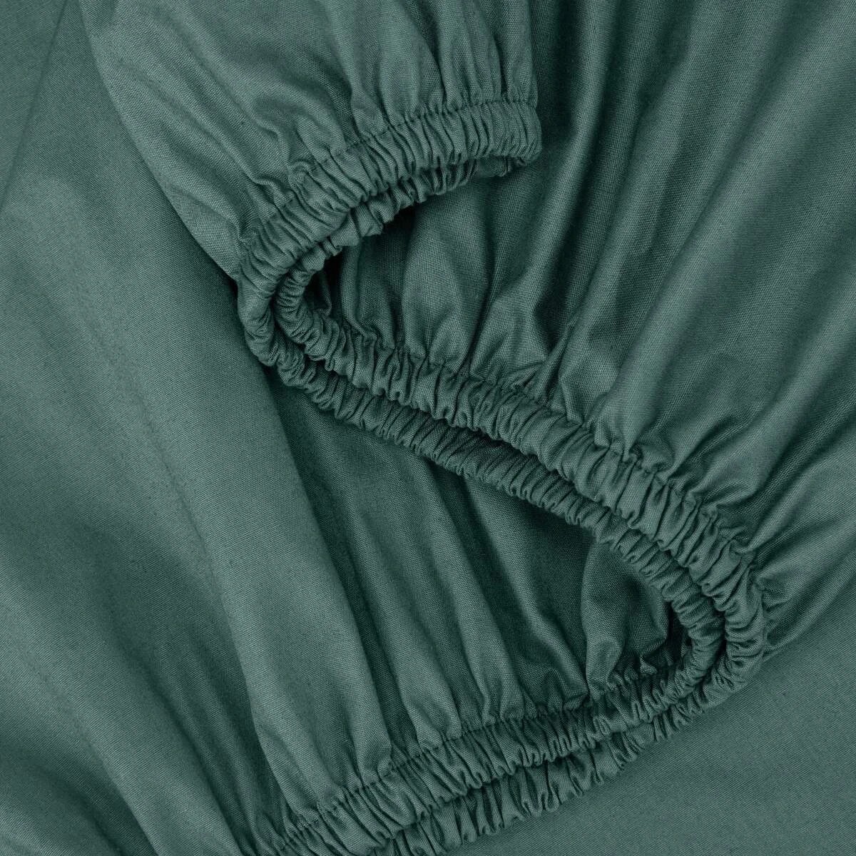 3 250 Thread Count Cotton Rich Sheet Set - Queen Bed, Teal, 3 of 7