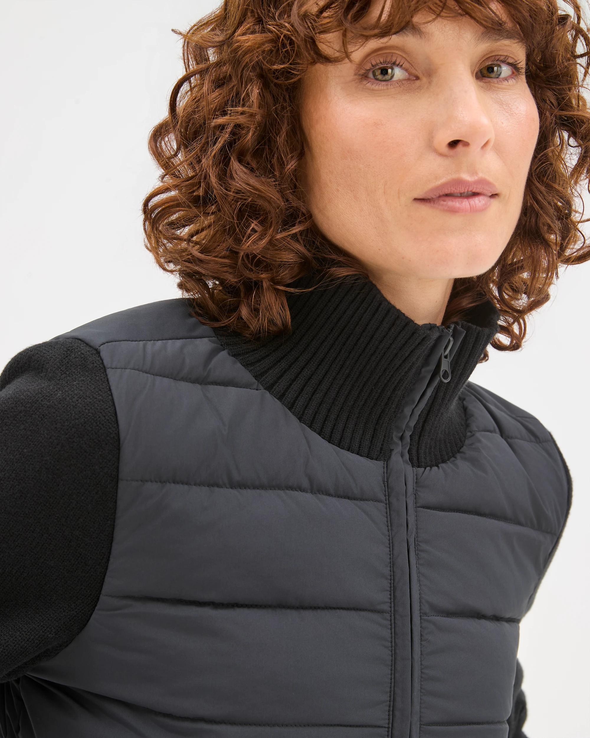 5 Target Active Hybrid Knit Puffer Jacket BLACK, 5 of 6