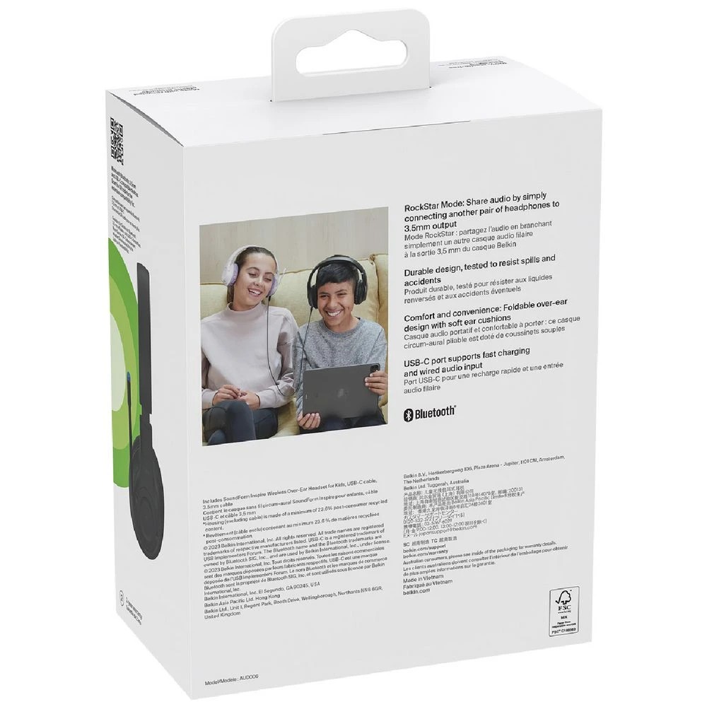 9 Belkin SoundForm Inspire Wireless Kids Headset Lavender, 9 of 10