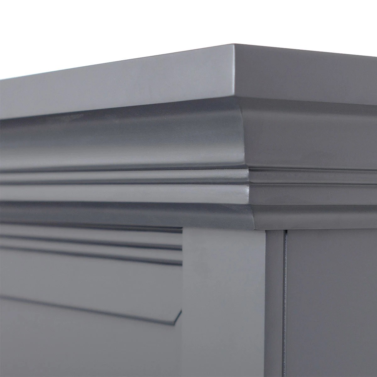 4 Moda Living Kingsley Electric Fireplace Heater Grey Mantel Suite with Primo Insert - Grey, 4 of 5