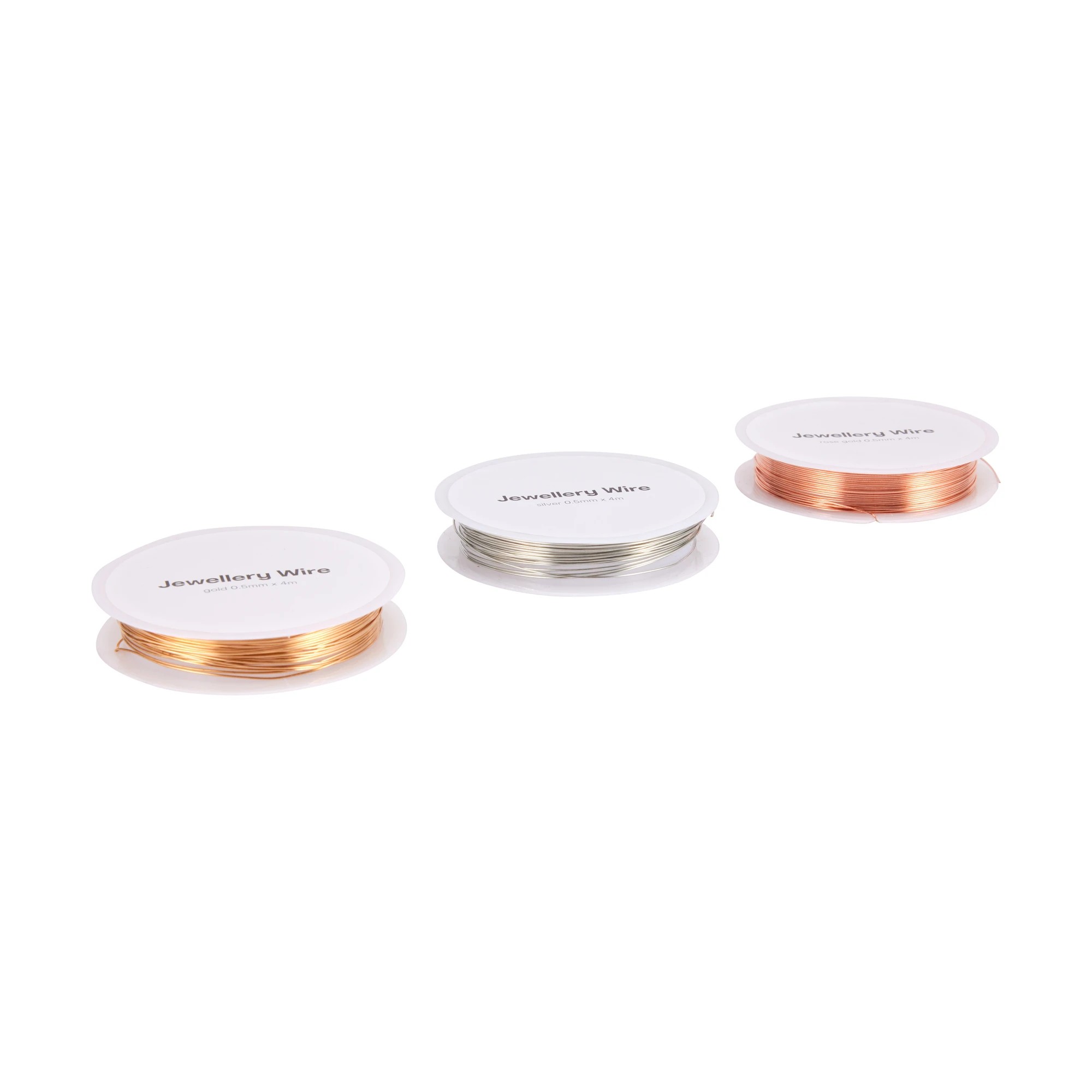 2 3 Pack Jewellery Wire - Gold Look, Silver Look and Rose Gold Look, 2 of 6