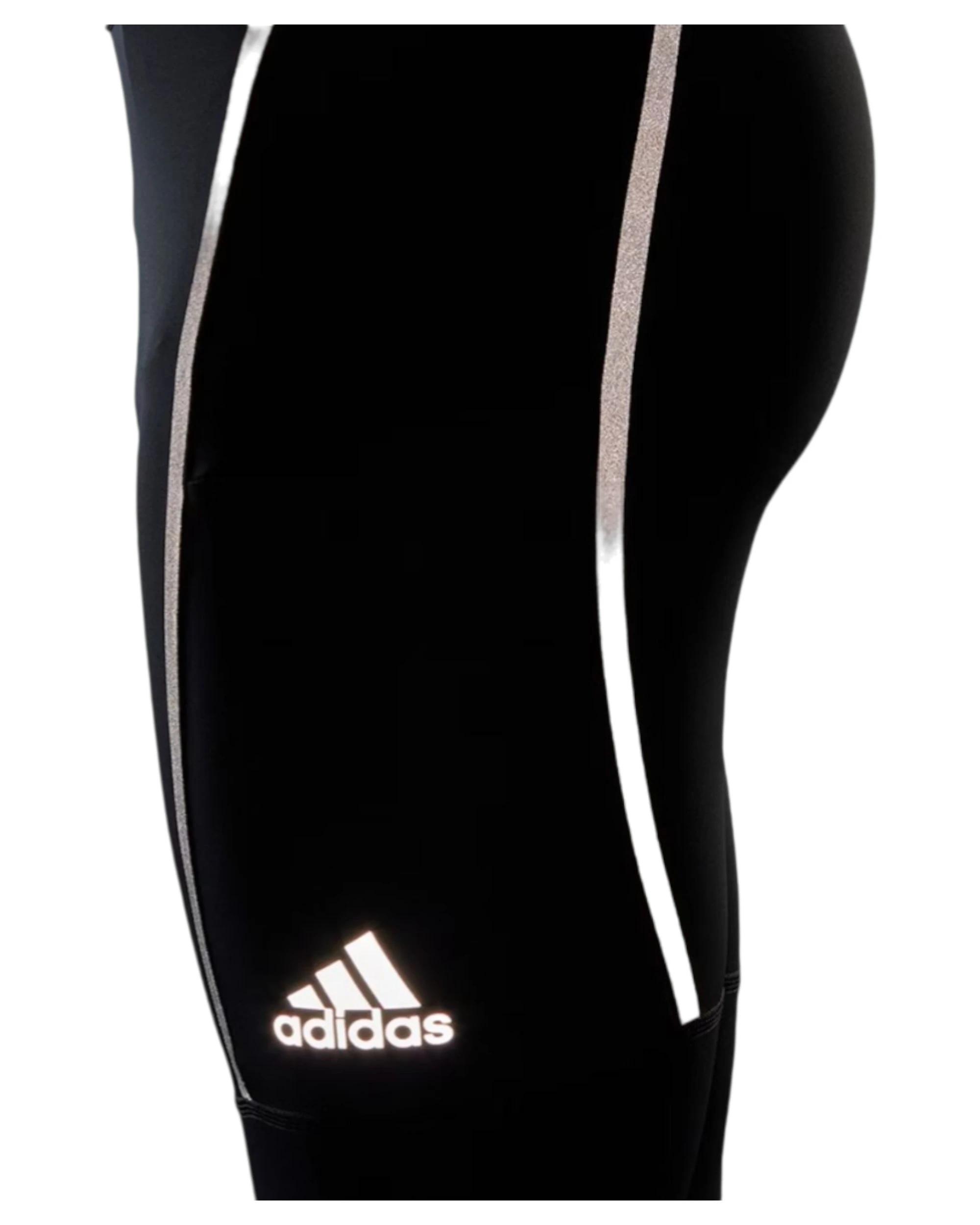 4 Adidas Mens Men Tight Saturday Black Running Activewear Pants BLACK, 4 of 6