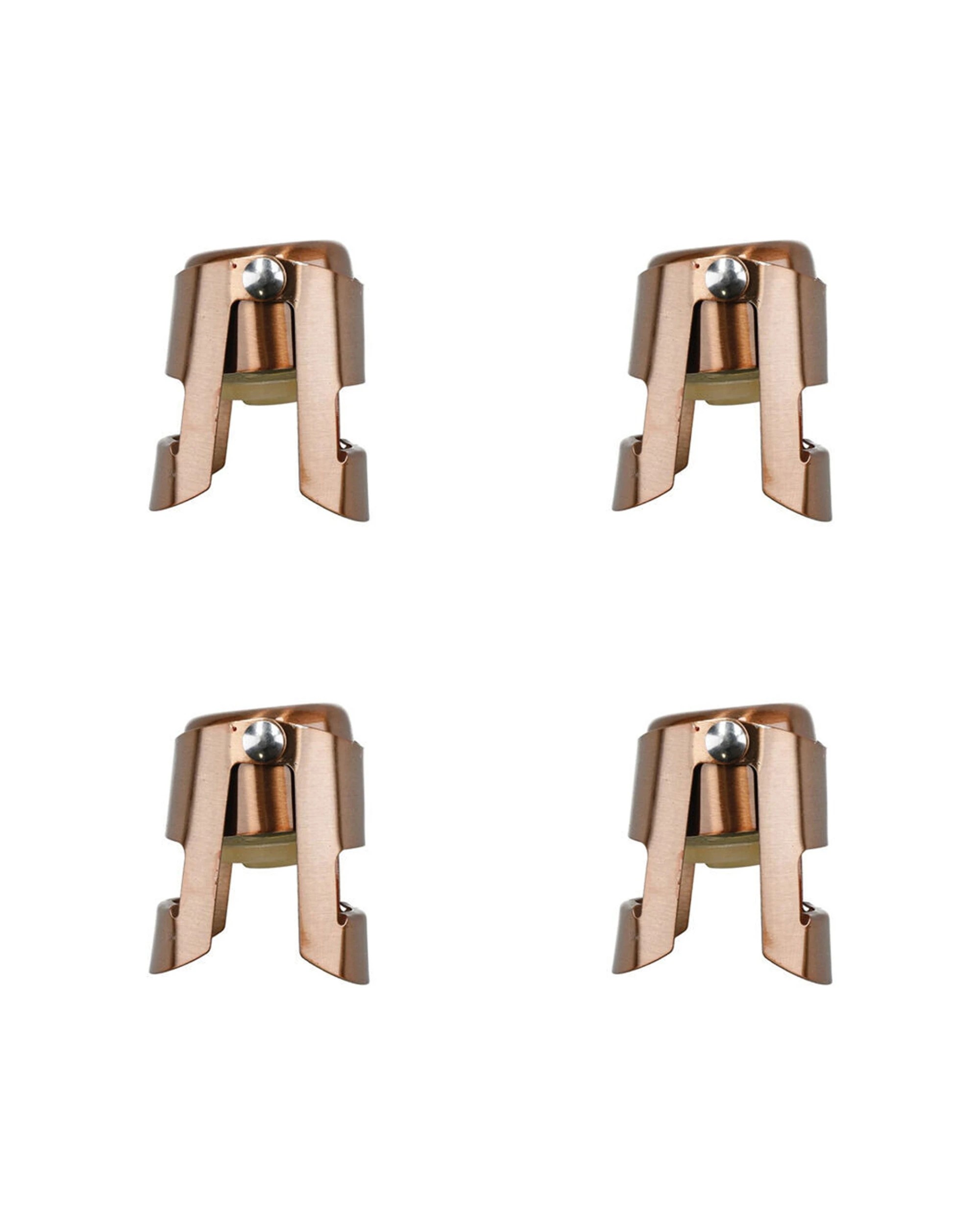 1 Barcraft 4pk Stainless Steel Bottle Stopper Finish 5.5cm - Brown, 1 of 7