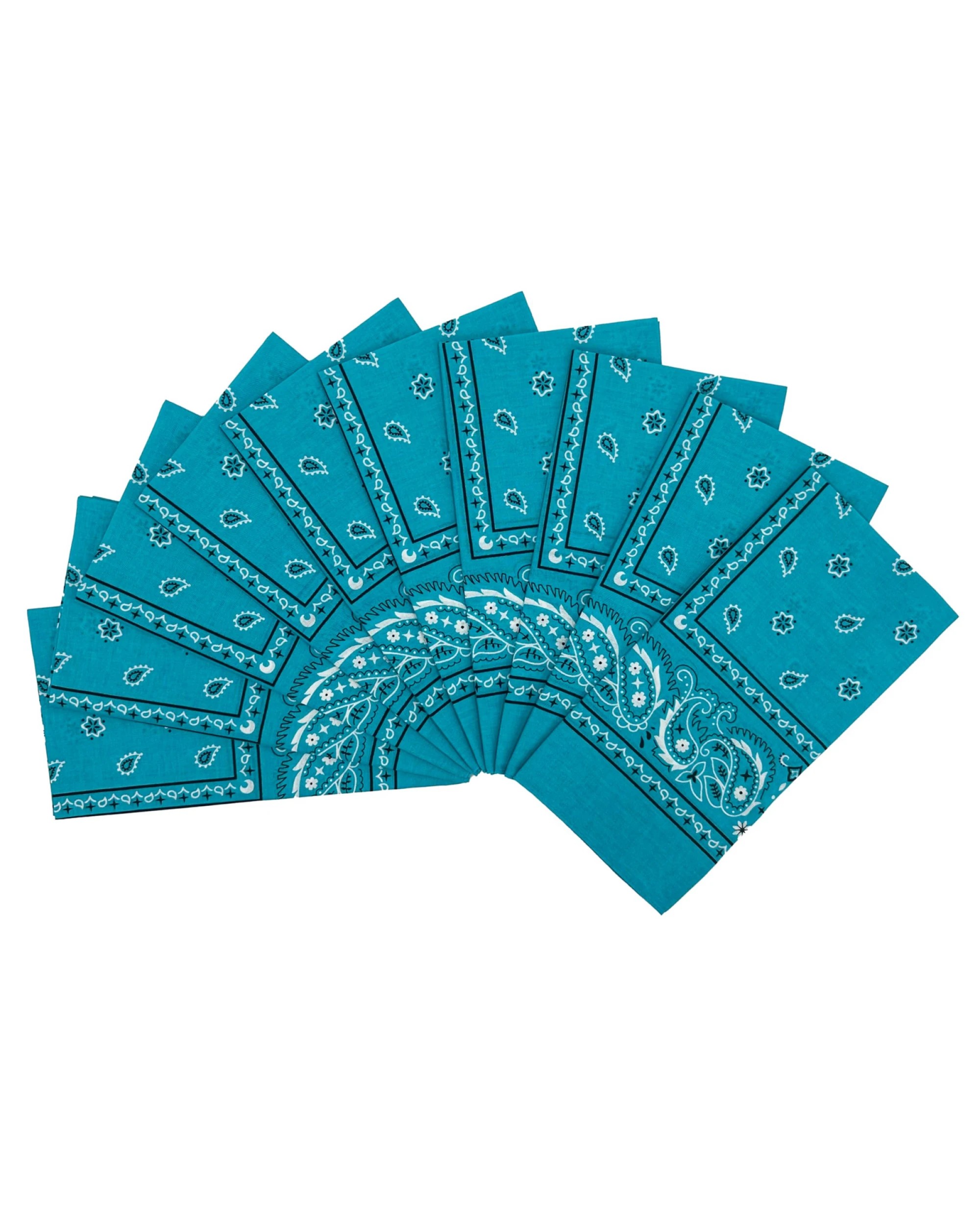 1 BR Costumes 20-Pack Paisley Cotton Bandanas for Head Wraps and Masks, 1 of 4