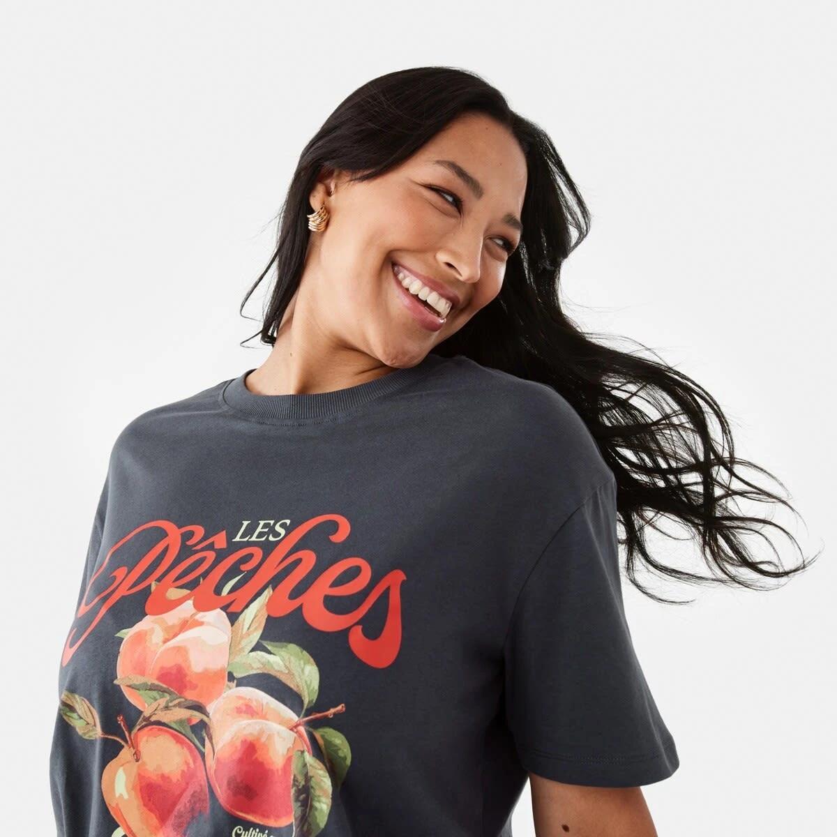 5 Short Sleeve Oversized Boyfriend T-shirt Les Peches, 5 of 8