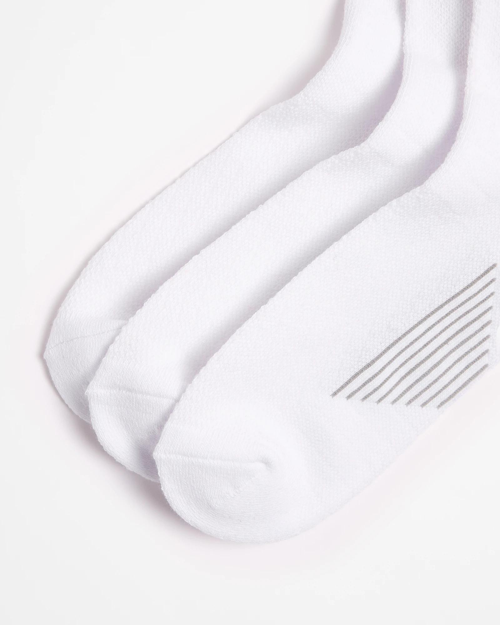 2 Australian Cotton Blend 3 Pack Quarter Crew Performance Socks - Maxx WHITE, 2 of 3