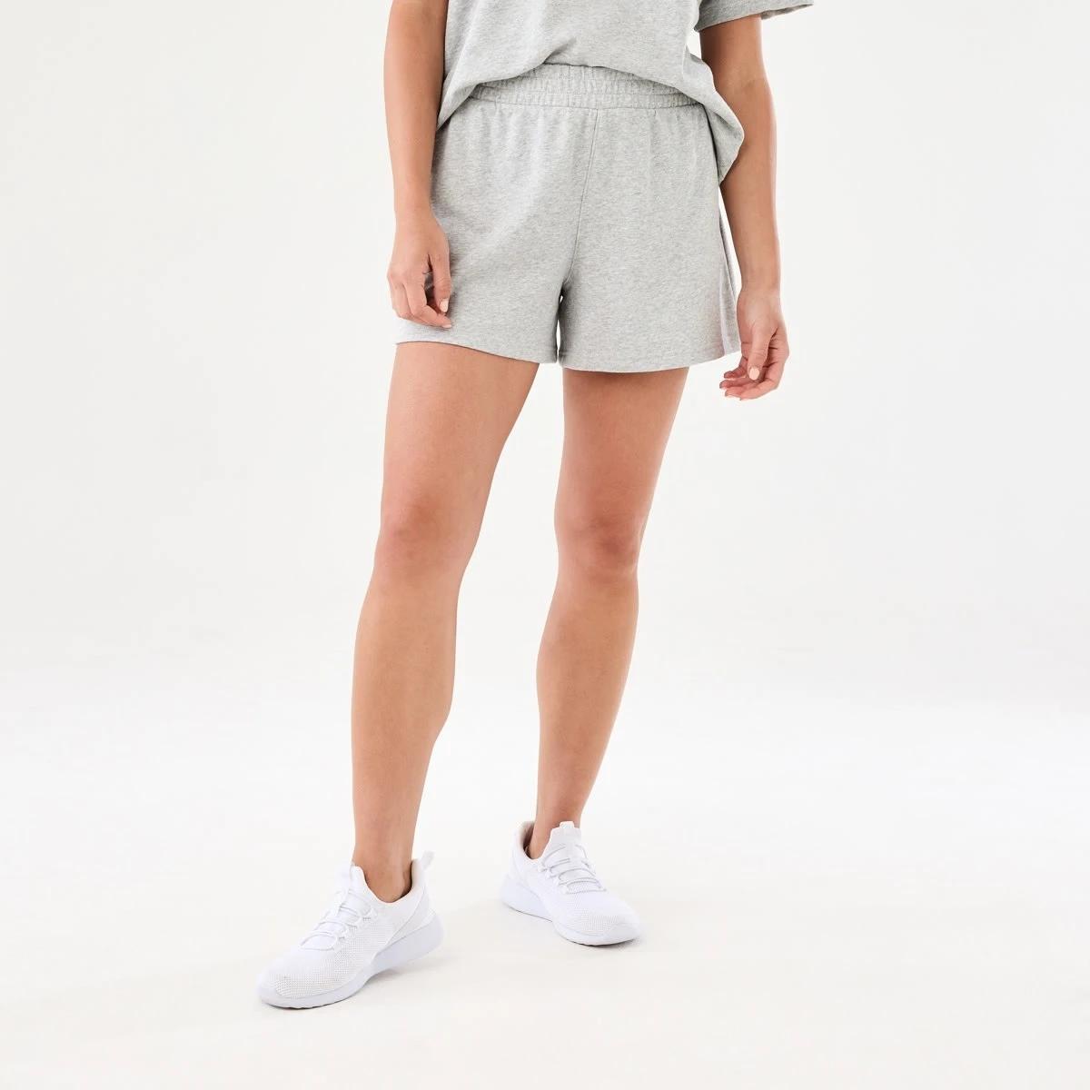 6 Active Womens Terry Everyday Shorts Grey Marle, 6 of 6