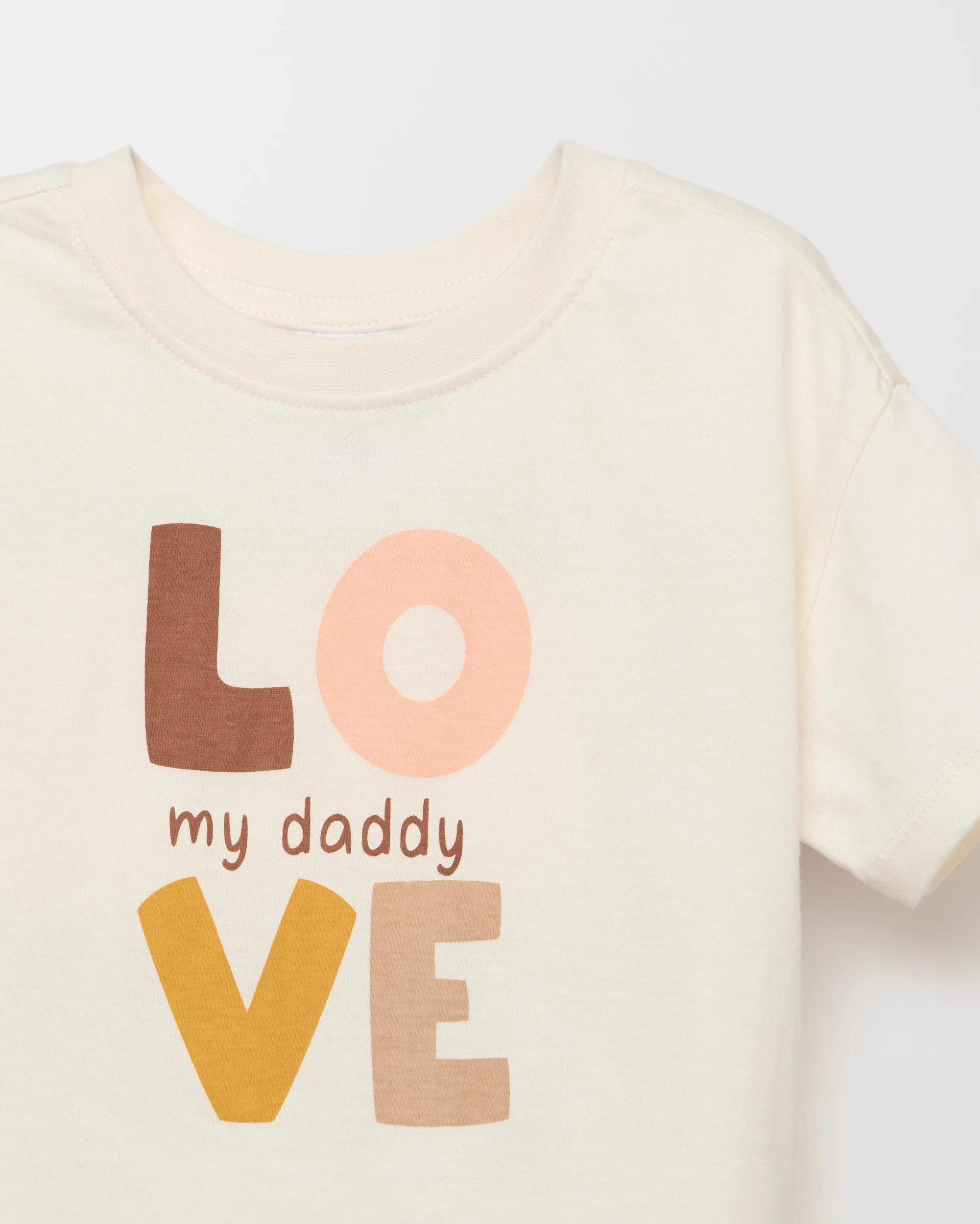 2 Target Baby Organic Cotton Placement Print Oversized T-Shirt LOVE MY DADDY, 2 of 4