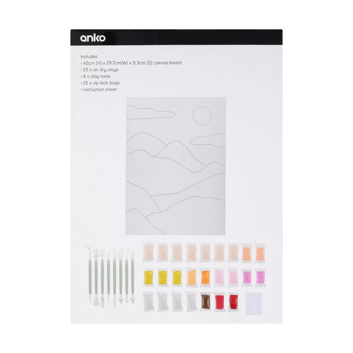 9 Air Dry Clay Painting Sensory Art Kit - Landscape, 9 of 9