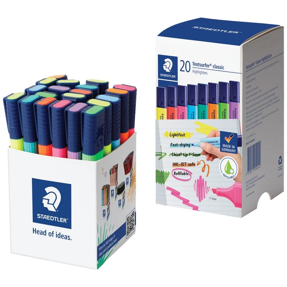 1 Staedtler Textsurfer Highlighter Assorted 20 Pack, 1 of 7