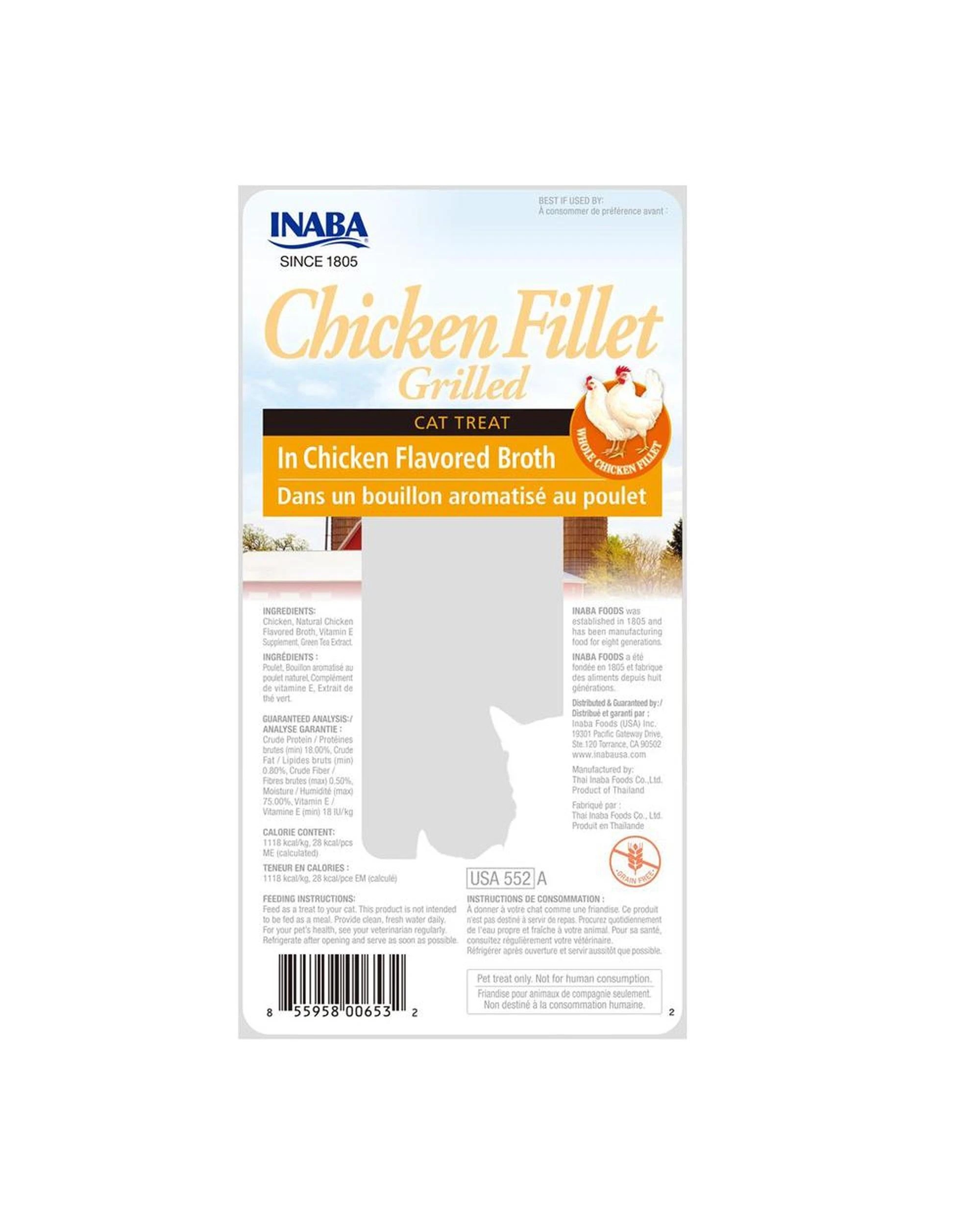 2 Inaba Chicken Fillet Grilled Cat Treat in Chicken Flavored Broth 6 x 25g, 2 of 2