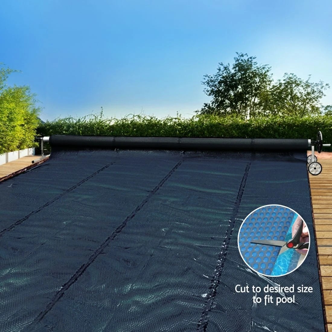 4 Aqua Buddy Pool Cover 600 Micron 10x4m w/ Roller 5.55m Swimming Pools - Multi, 4 of 6