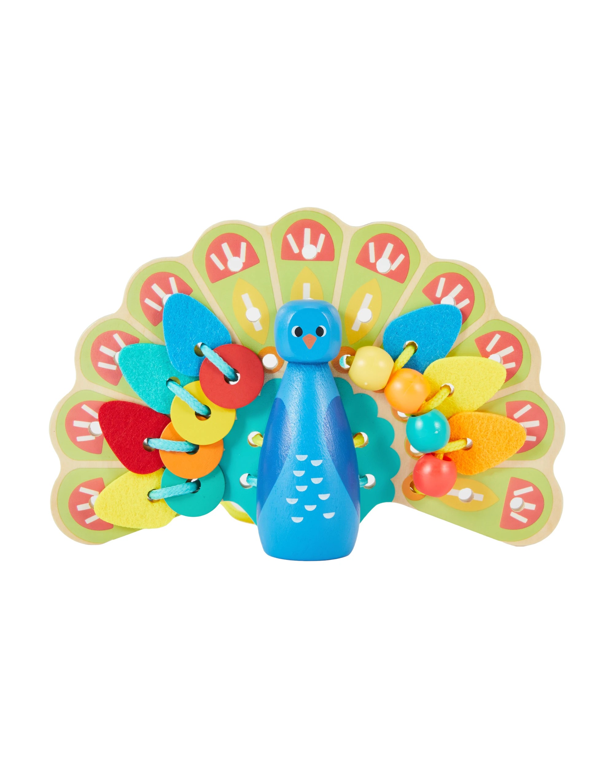 1 34 Pieces Wooden Threading Toy, 1 of 5