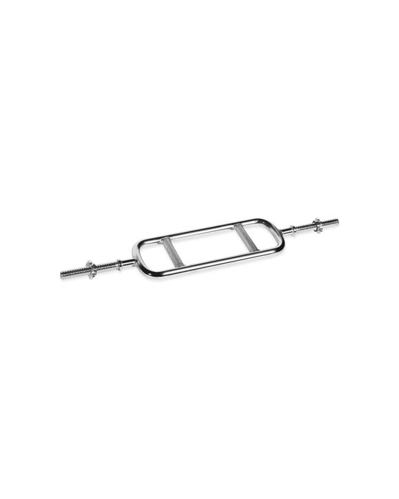 Bodyworx Spinlock Tricep Bar V2 34in Strength Training 80kg Capacity 28mm - Silver