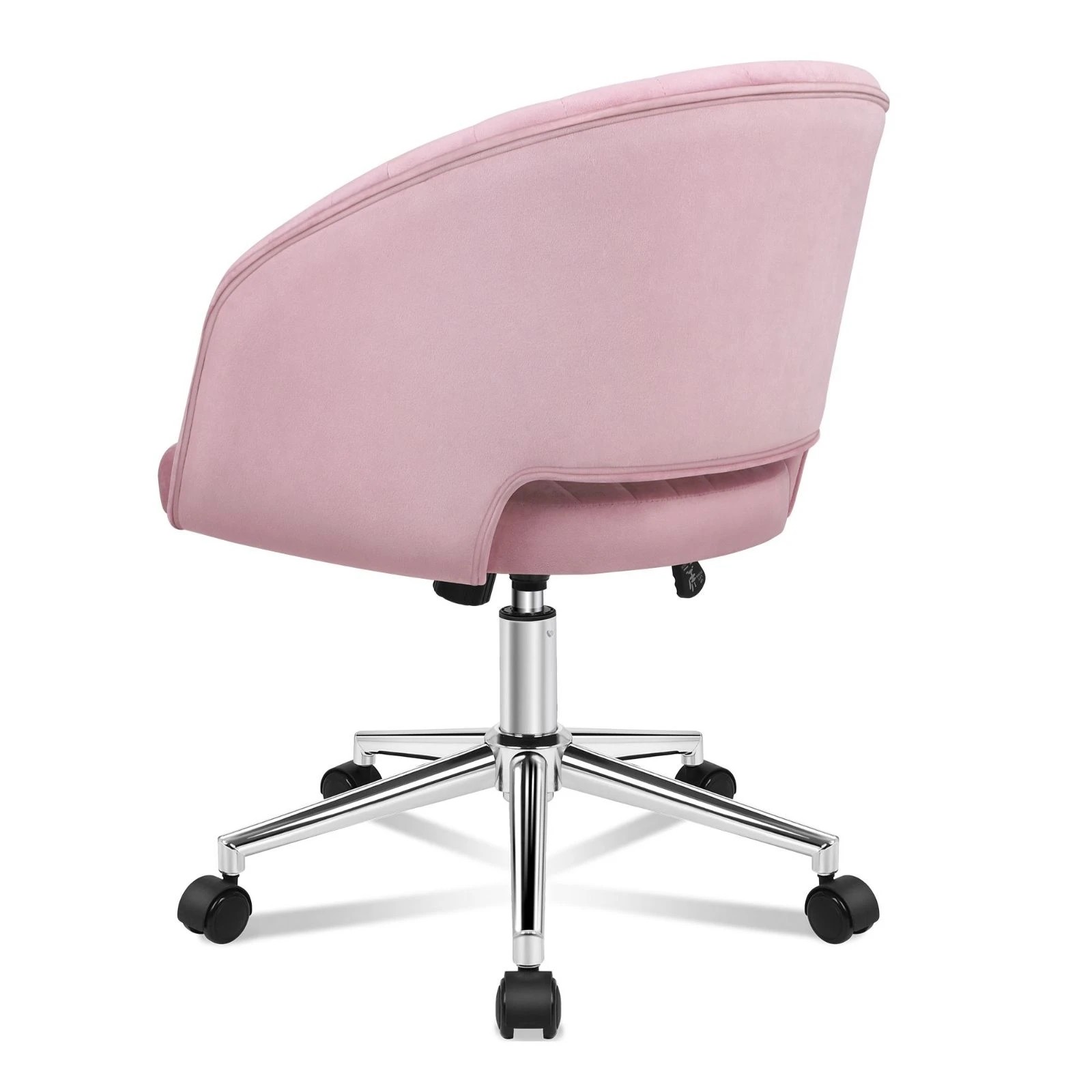 5 Alfordson Velvet Office Chair Swivel Armchair Computer Seat Adult Kids - Pink, 5 of 9