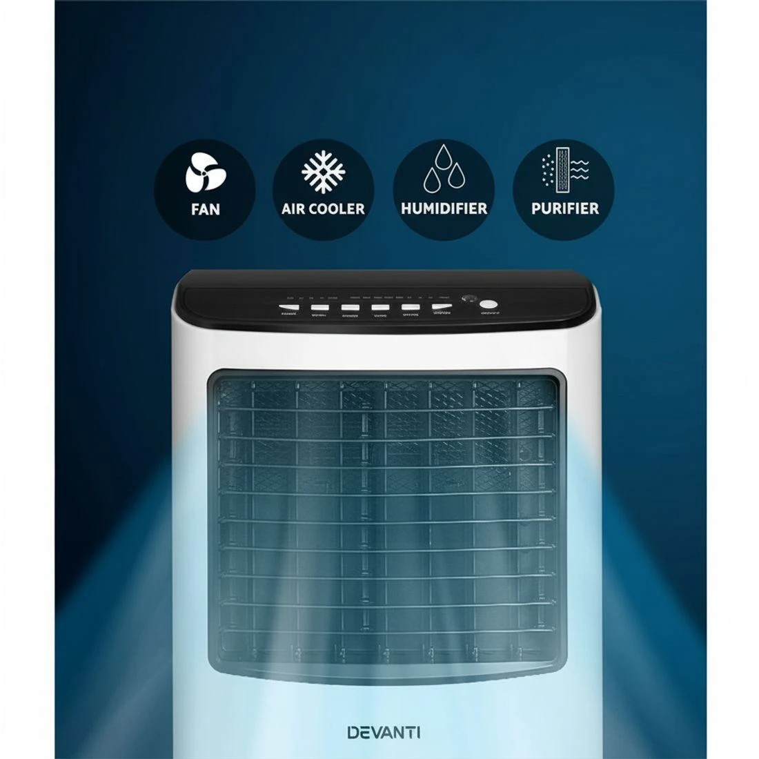 4 Devanti Evaporative Air Cooler Conditioner 8L - White, 4 of 4