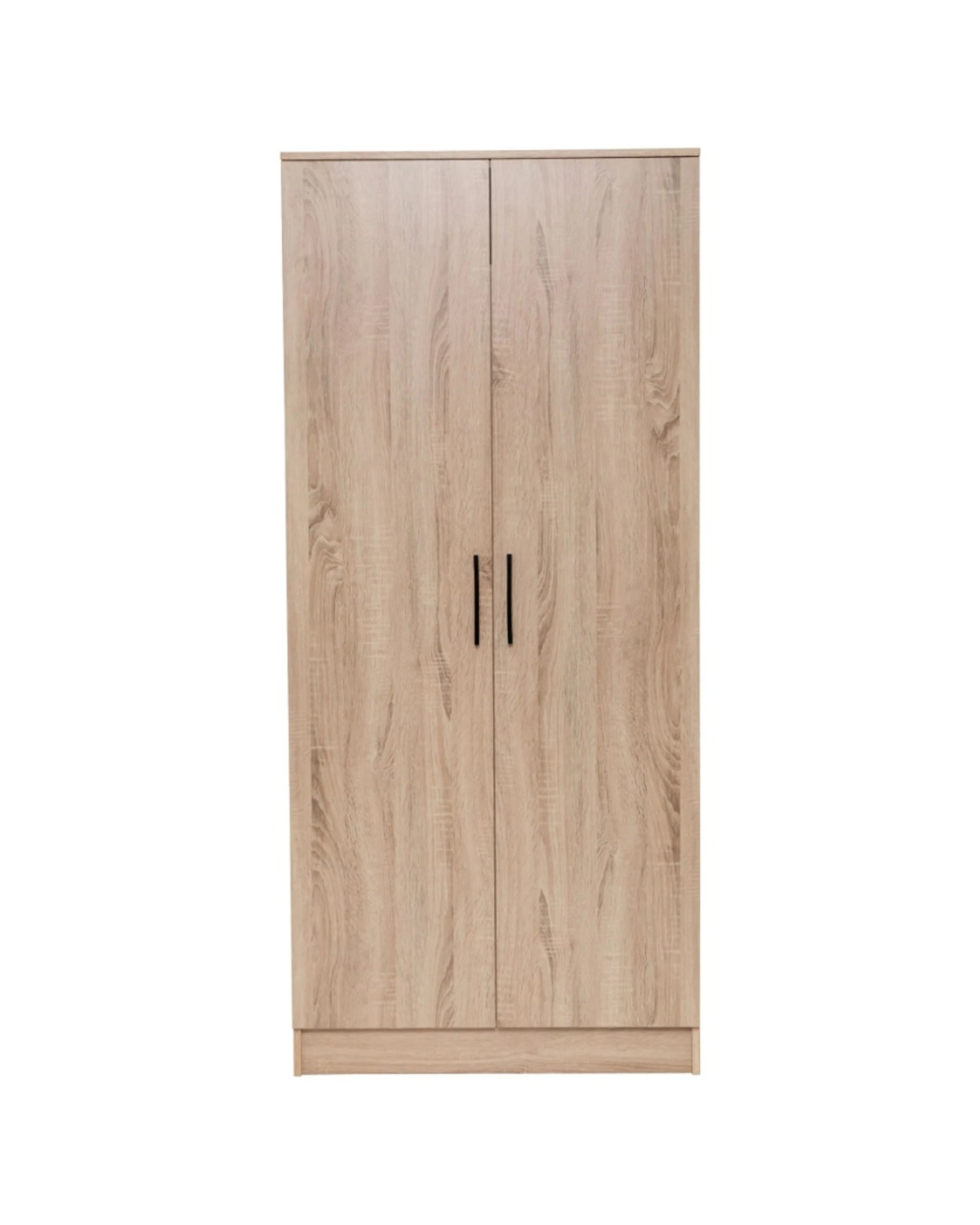 2 Alpine Bay Multipurpose Broom Cupboard 2 Door Storage Unit Light Sonoma Oak - Brown, 2 of 9