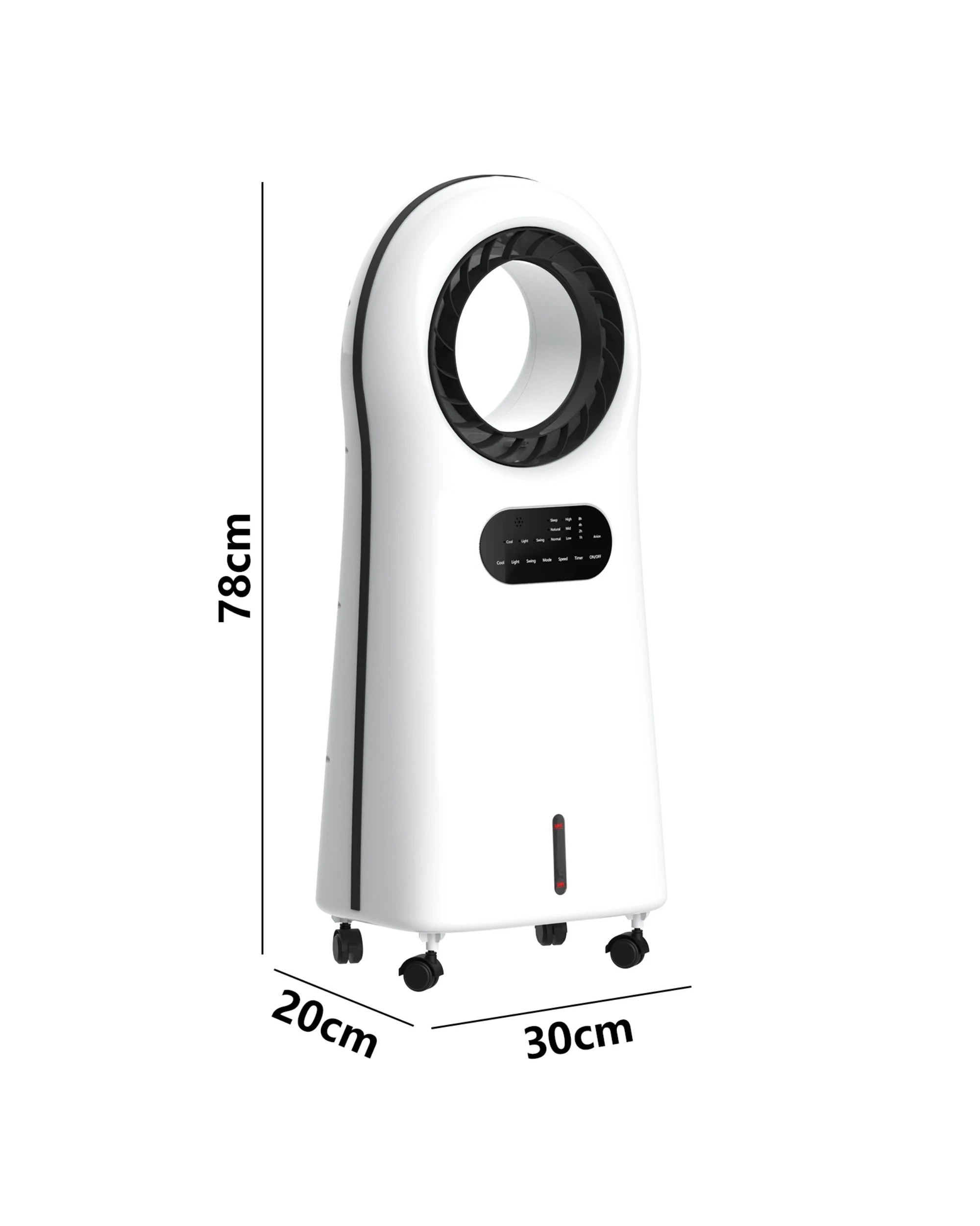 5 Advwin 3 in 1 Evaporative Air Cooler Portable 3.5L Air Conditioner Bladeless Fan with 2 Ice Box, White, 5 of 7