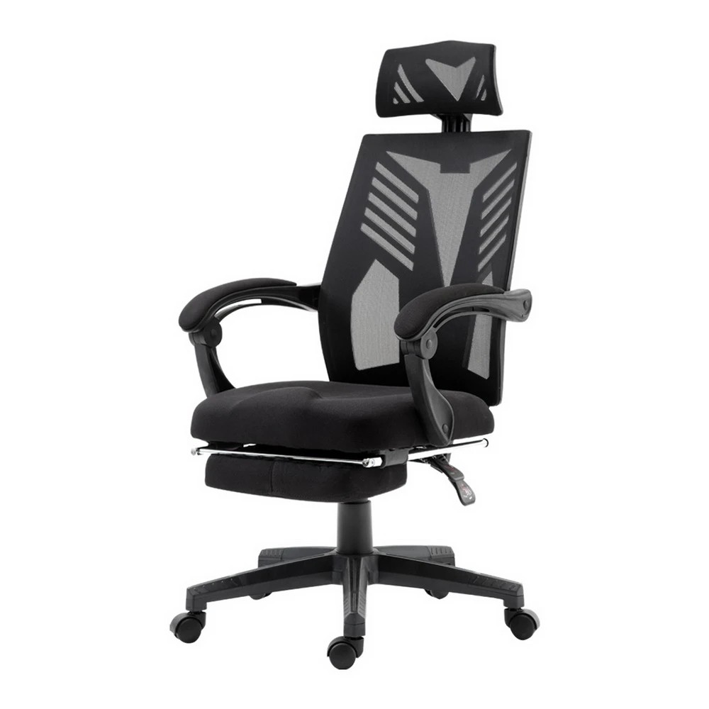 1 Artiss Mesh Office Chair Recliner - Black, 1 of 5