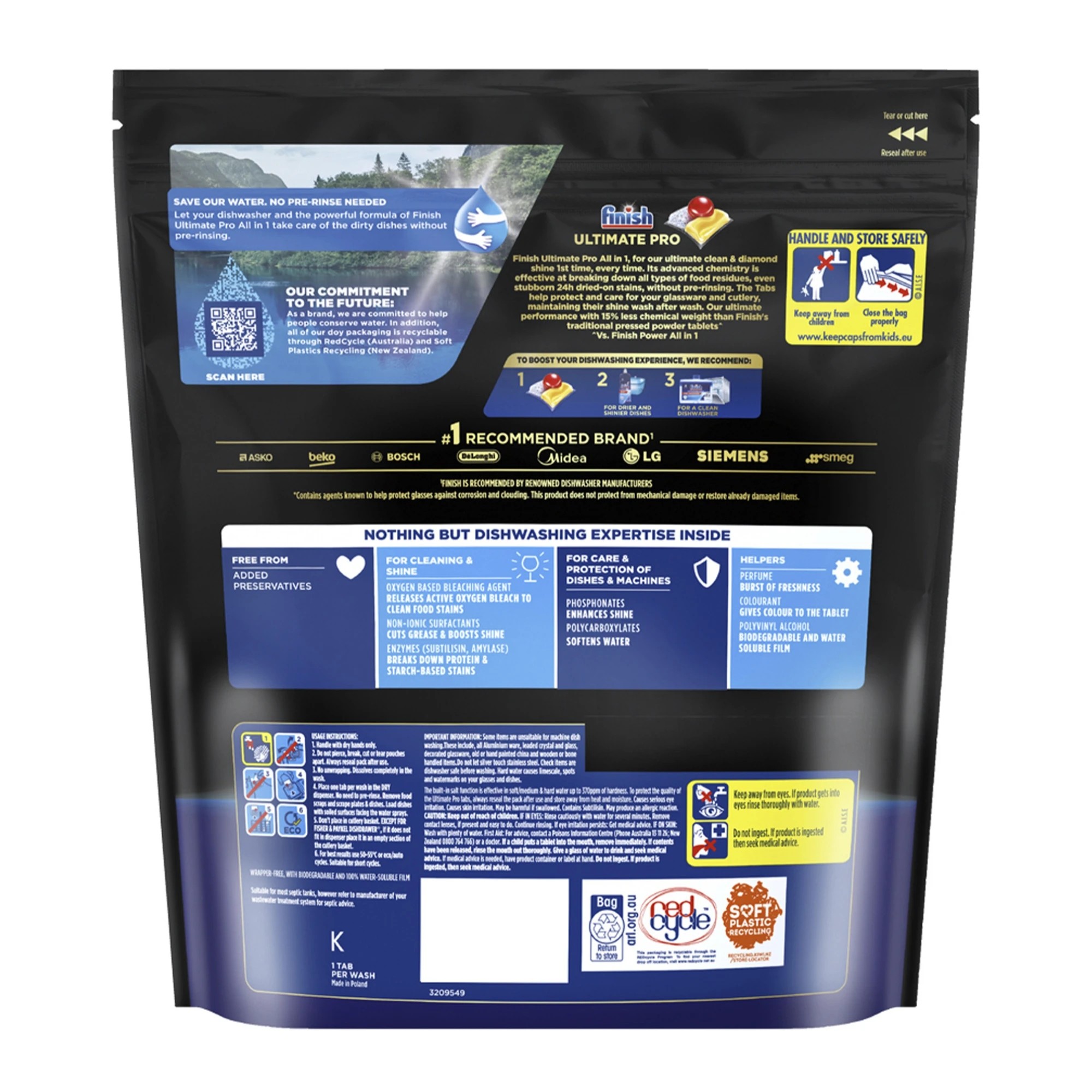 2 Finish PK65 Quantum Ultimate Pro Powerball Dishwashing Tablets Lemon Sparkle x6, 2 of 2