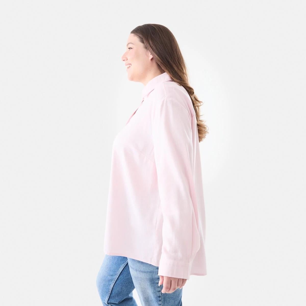 2 Curve Long Sleeve Shirt Soft Pink, 2 of 5